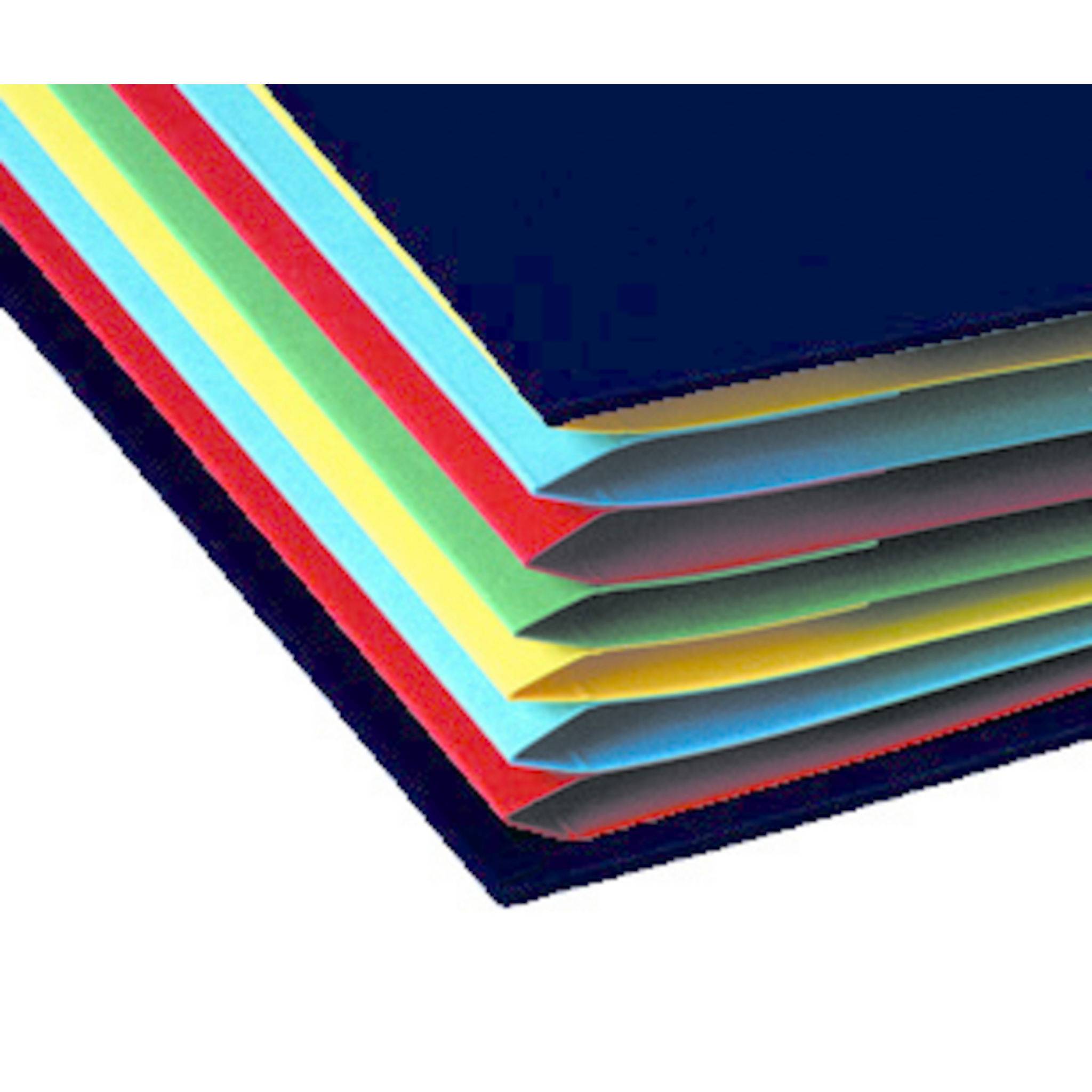 Exacompta 6x Ordnungsmappe Deckel 3mm Gummizug 7 Fächer A4 Schwarz 55321E