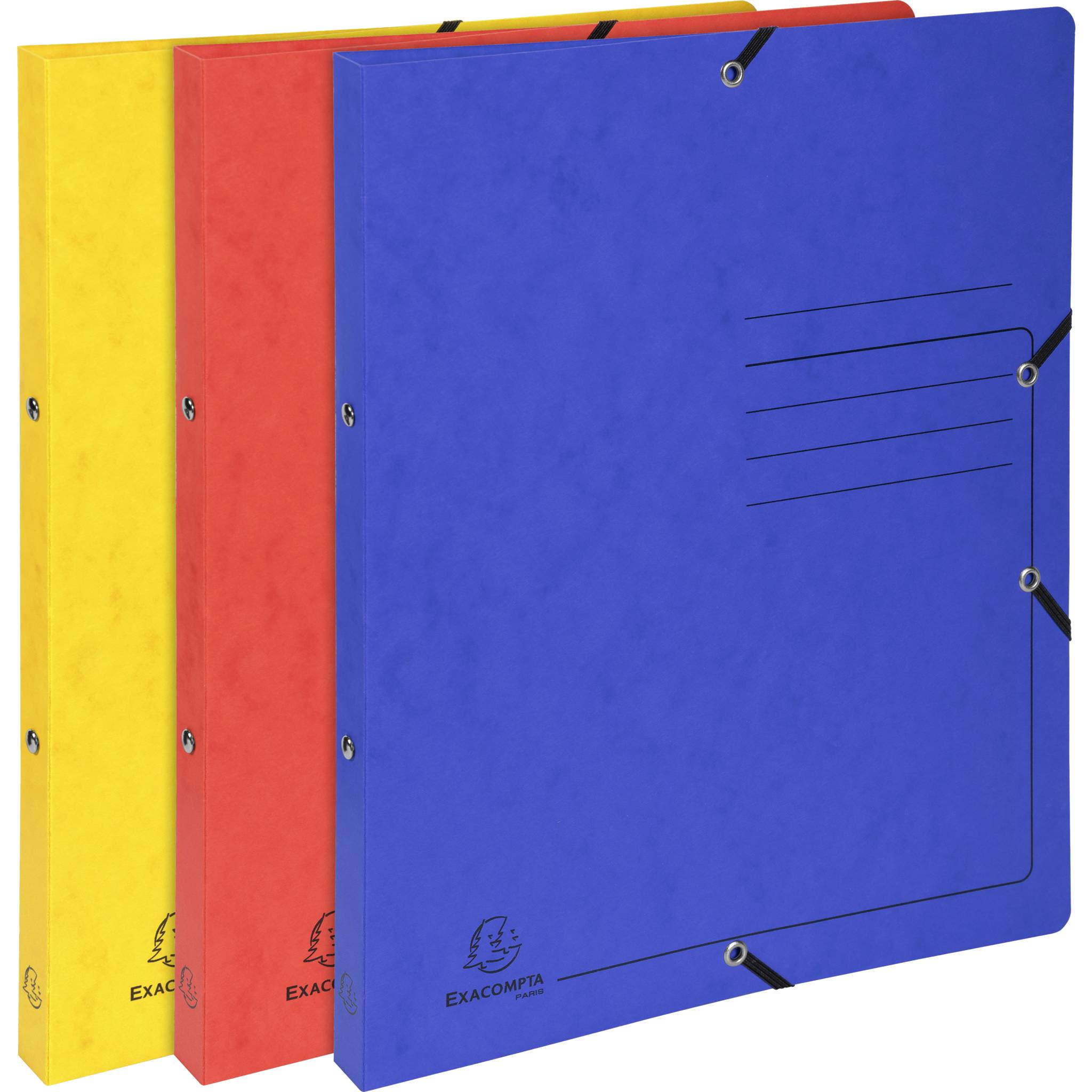 Exacompta 2x Ringhefter A4, 2 Ringe 15mm, Karton, bedruckt, sortiert, 542550E