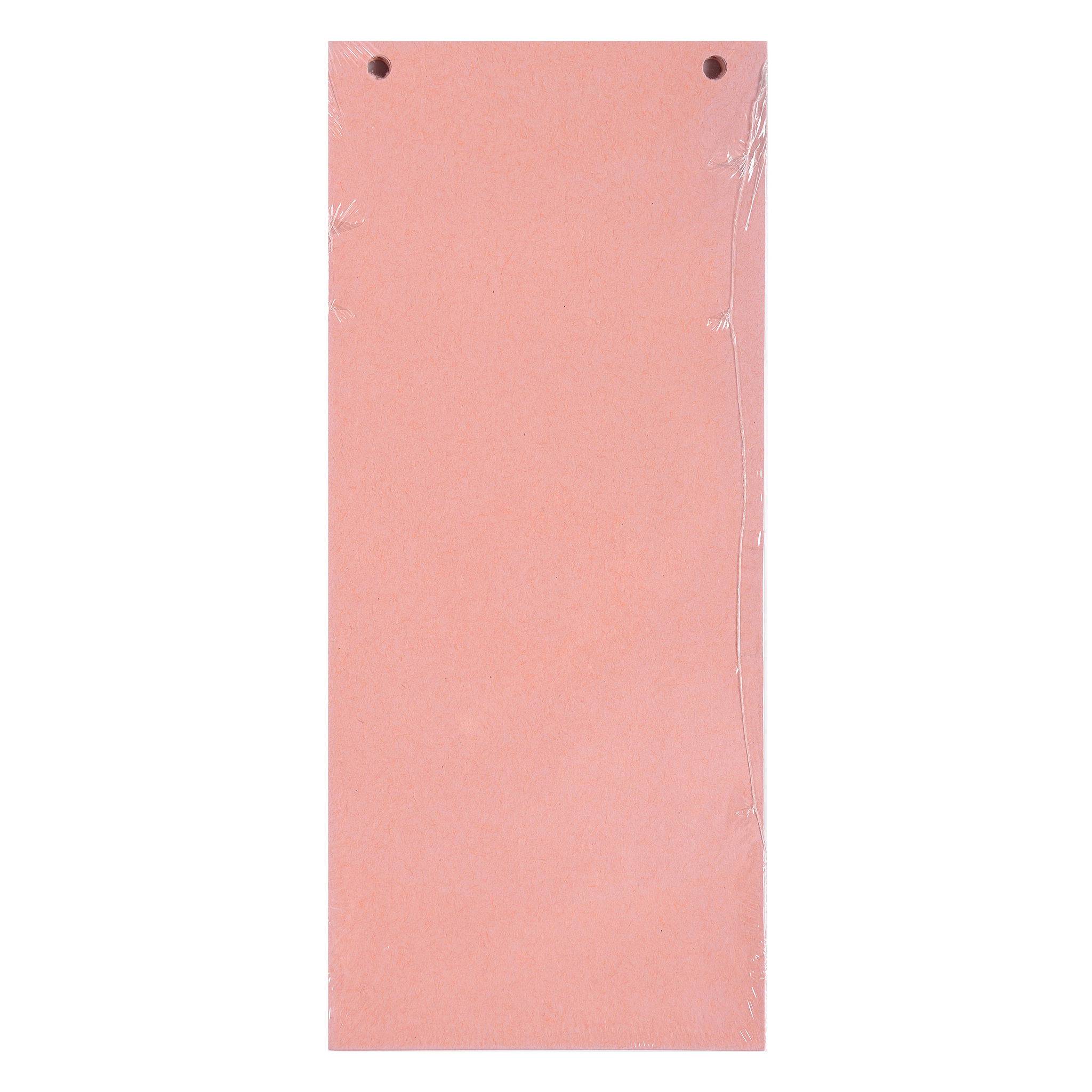 Exacompta 12x 100 Trennstreifen 2-fach gelocht RC Kart 105x240mm Rosa 13435B
