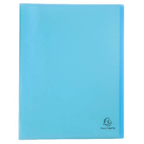 Exacompta 10x Sichtmappe A4 mittelfestem PP, 40 Hüllen, Pastellblau, 88472E