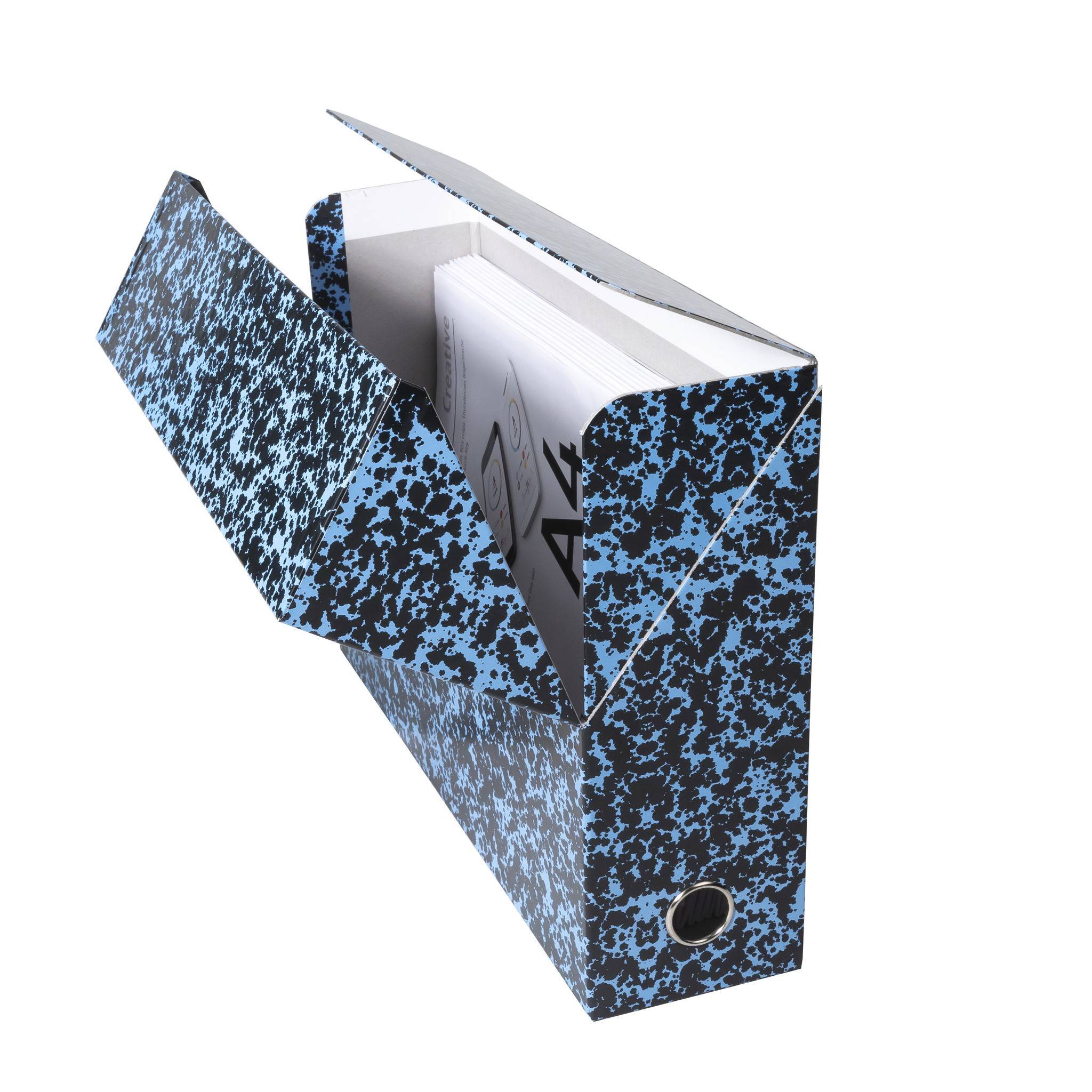 Exacompta 5x Transferbox, Rücken 90mm, 25x33cm für A4 - Annonay - Blau - 89722E