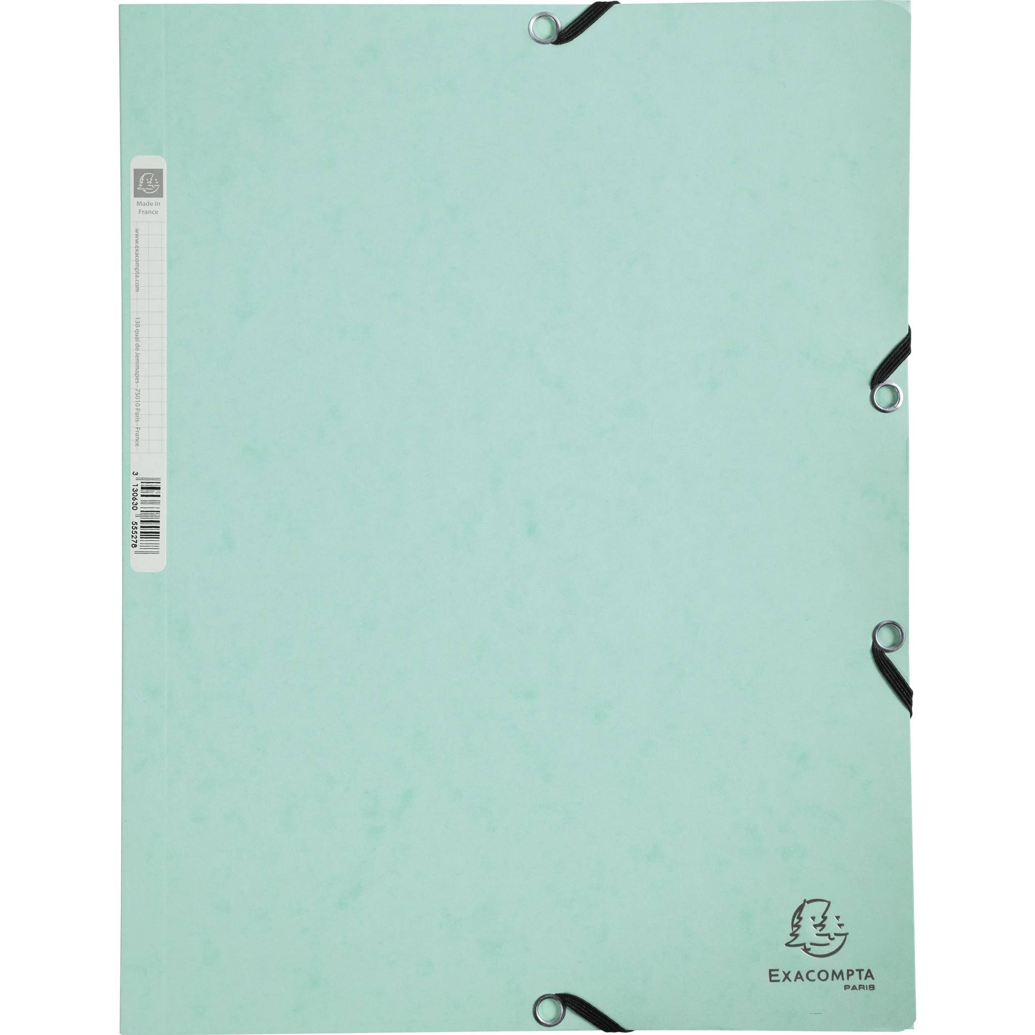 Exacompta 25x Sammelmappe +Gummizug Karton Serie Aquarel A4 Pastellgrün 55533E