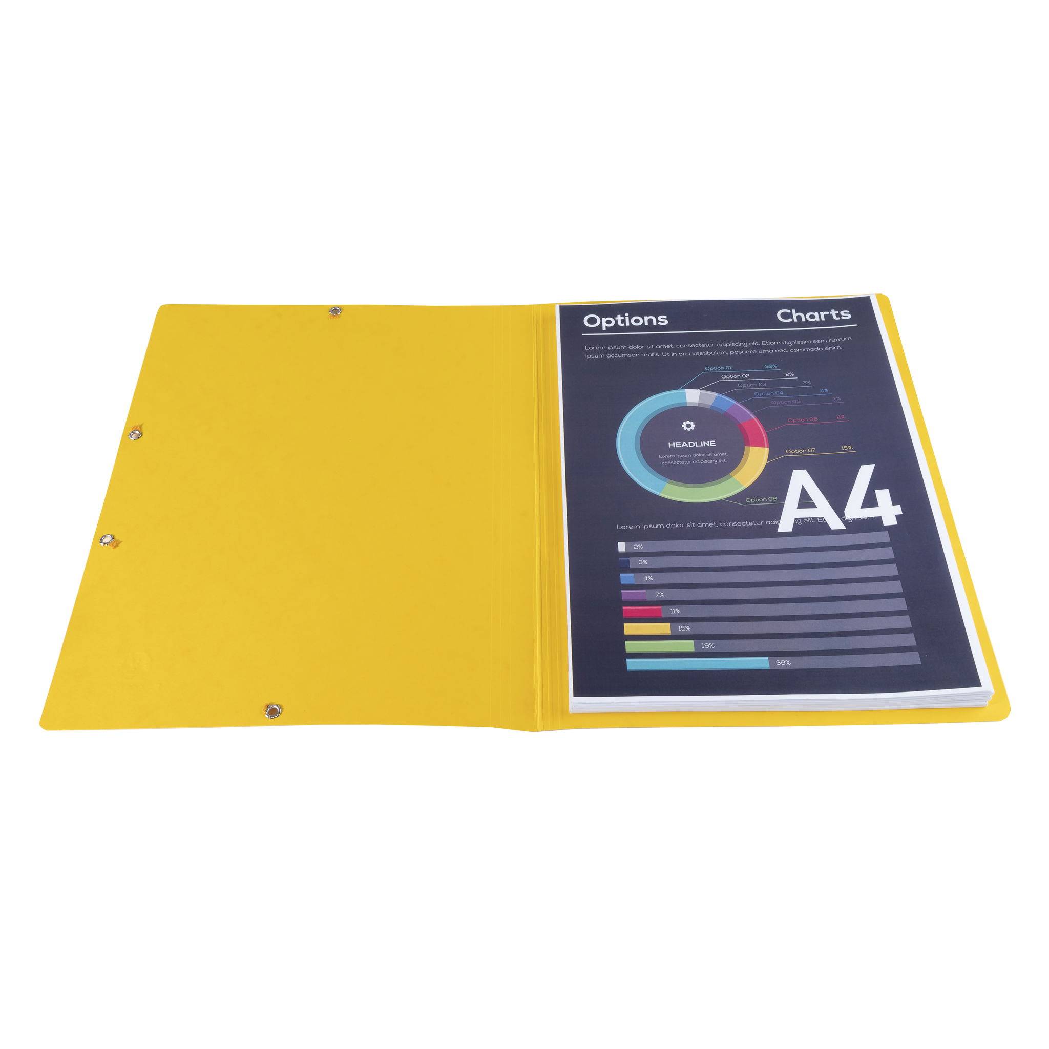 Exacompta 25x Eckspannmappe + Gummizug ohne Klappen, Karton, A4, Gelb, 5519E