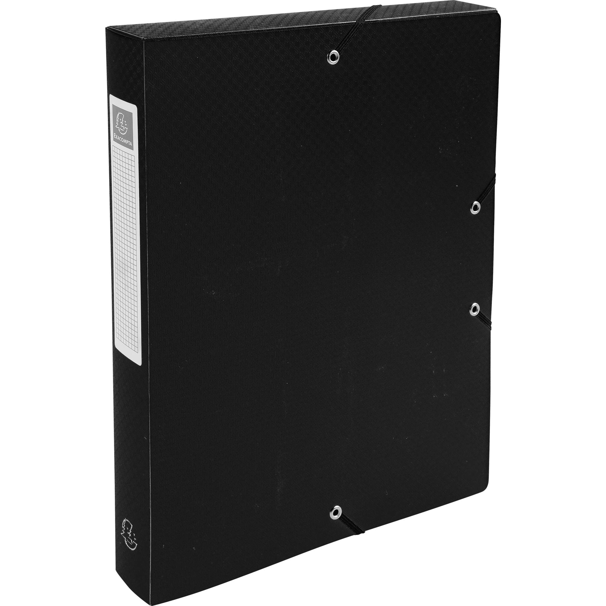 Exacompta 8x Archivbox PP 700µ blickdicht, Rücken 40mm, A4, Schwarz, 59781E
