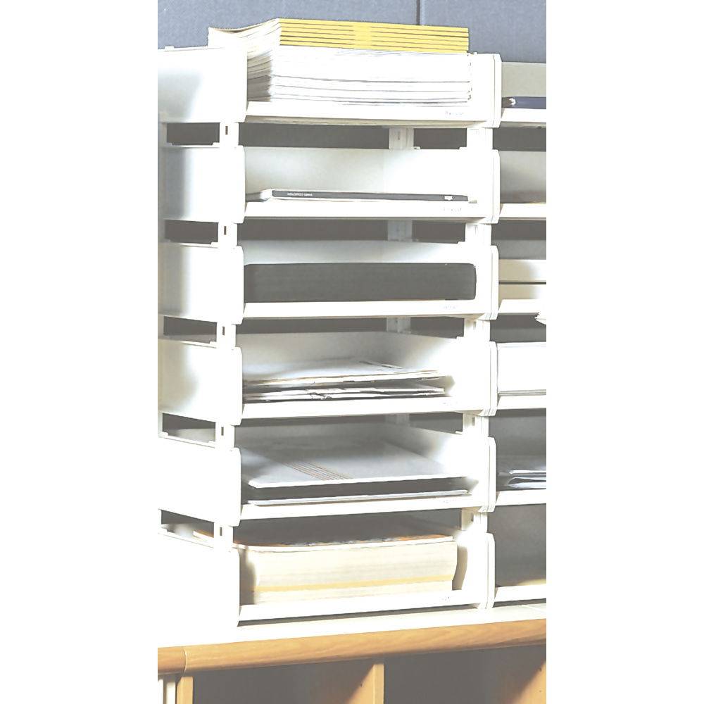 Exacompta 6x Briefablage Multisorter, 300x380x100 mm - Lichtgrau - 13040D