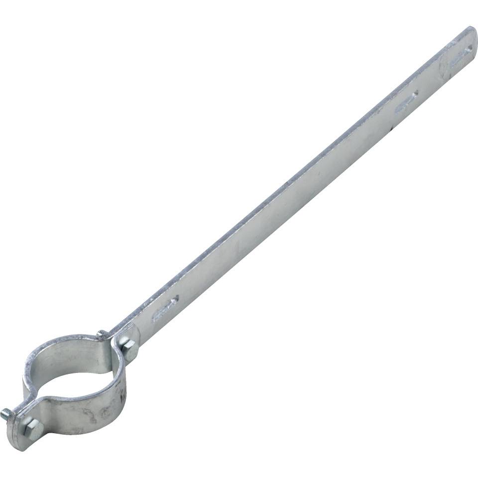 Ausleger-Rohrschelle ER 135, für Pfosten Ø 60mm, Stahl, Lochabstand 350mm, 527x30mm