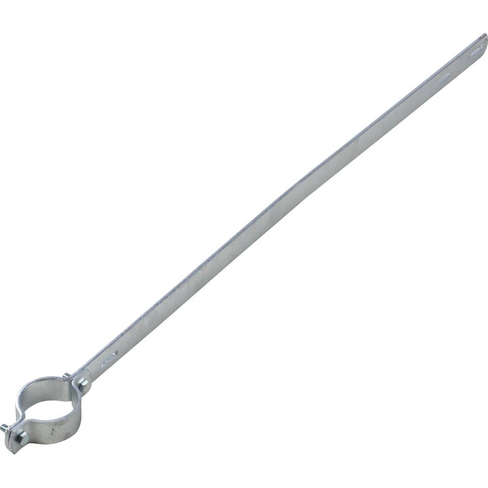 Ausleger-Rohrschelle ER 170, für Pfosten Ø 60mm, Stahl, Lochabstand 700mm, 877x30mm