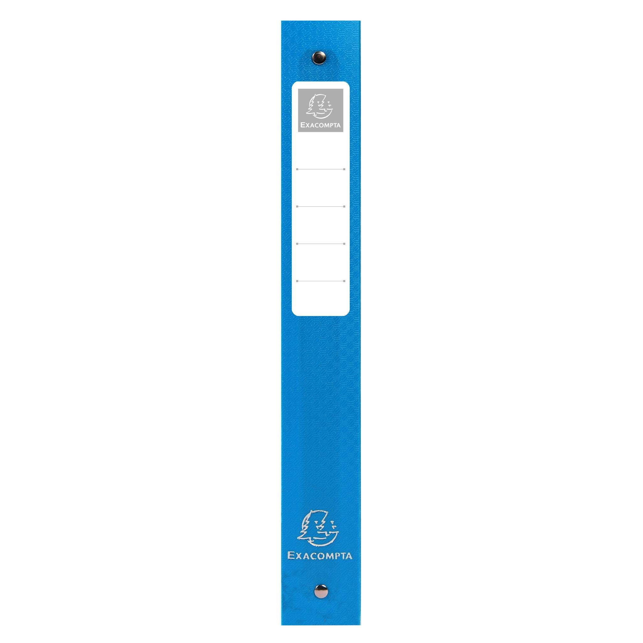 Exacompta 10x Ringbuch PP 1000µ 4Ring Rücken 40mm A4 Überbreite Hellblau 51392E