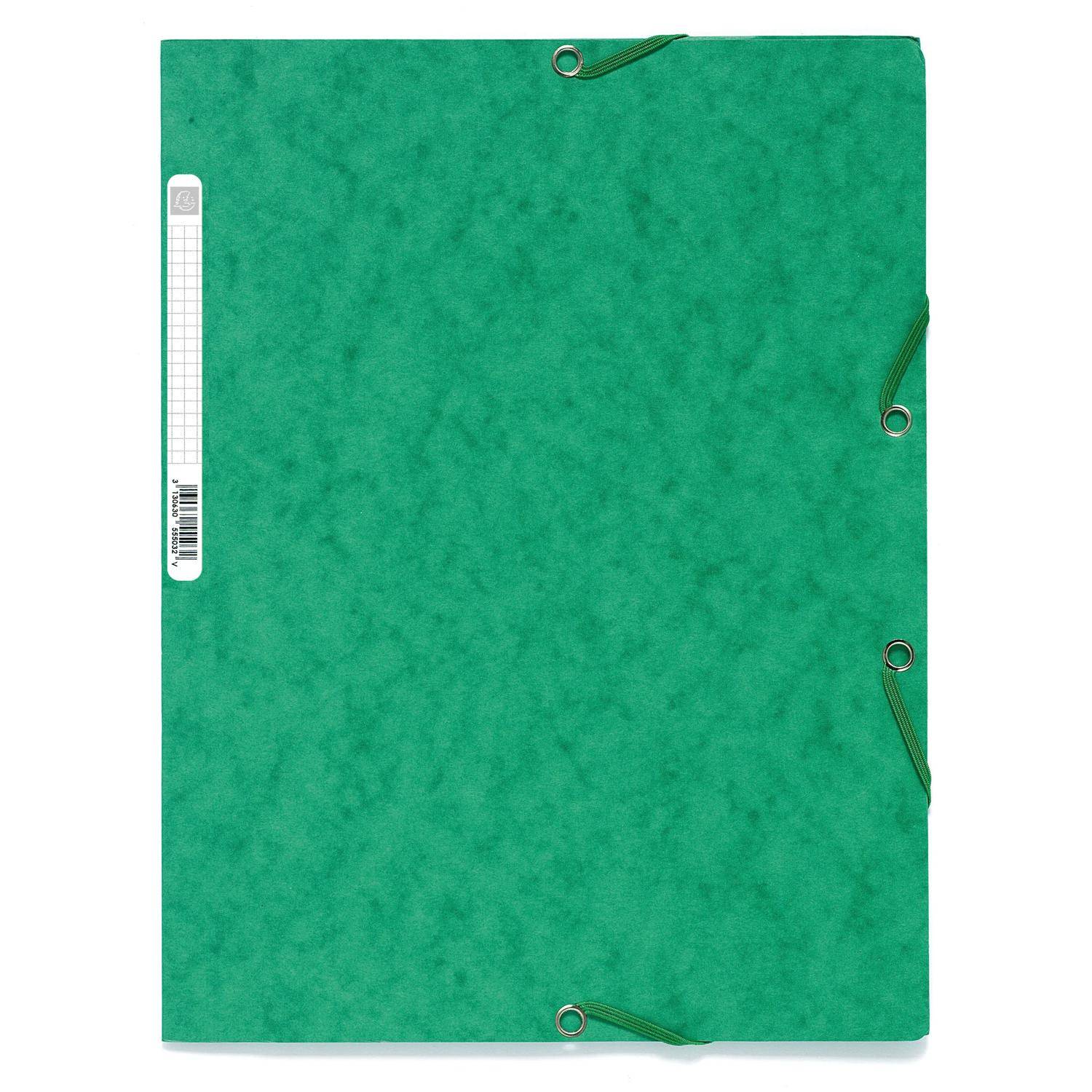 Exacompta 50x Sammelmappe +3 Klappen Gummizug Karton A4 sortiert 55515E