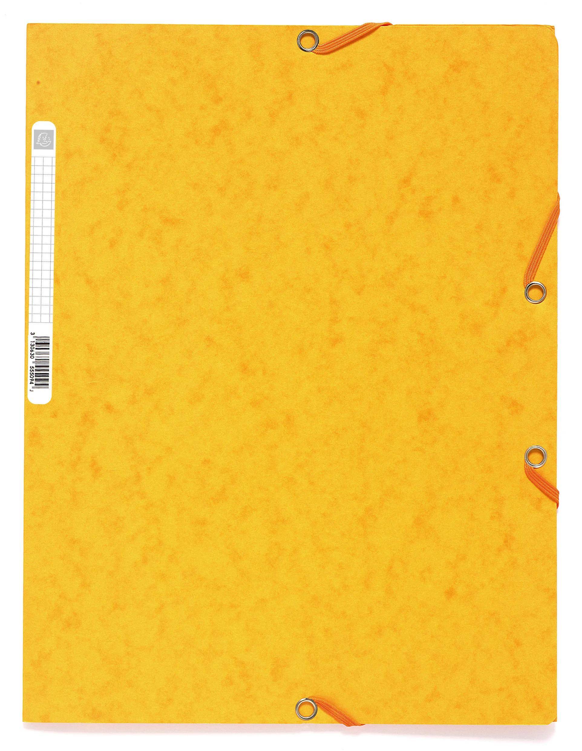 Exacompta 50x Sammelmappe +3 Klappen Gummizug Karton A4 sortiert 55515E