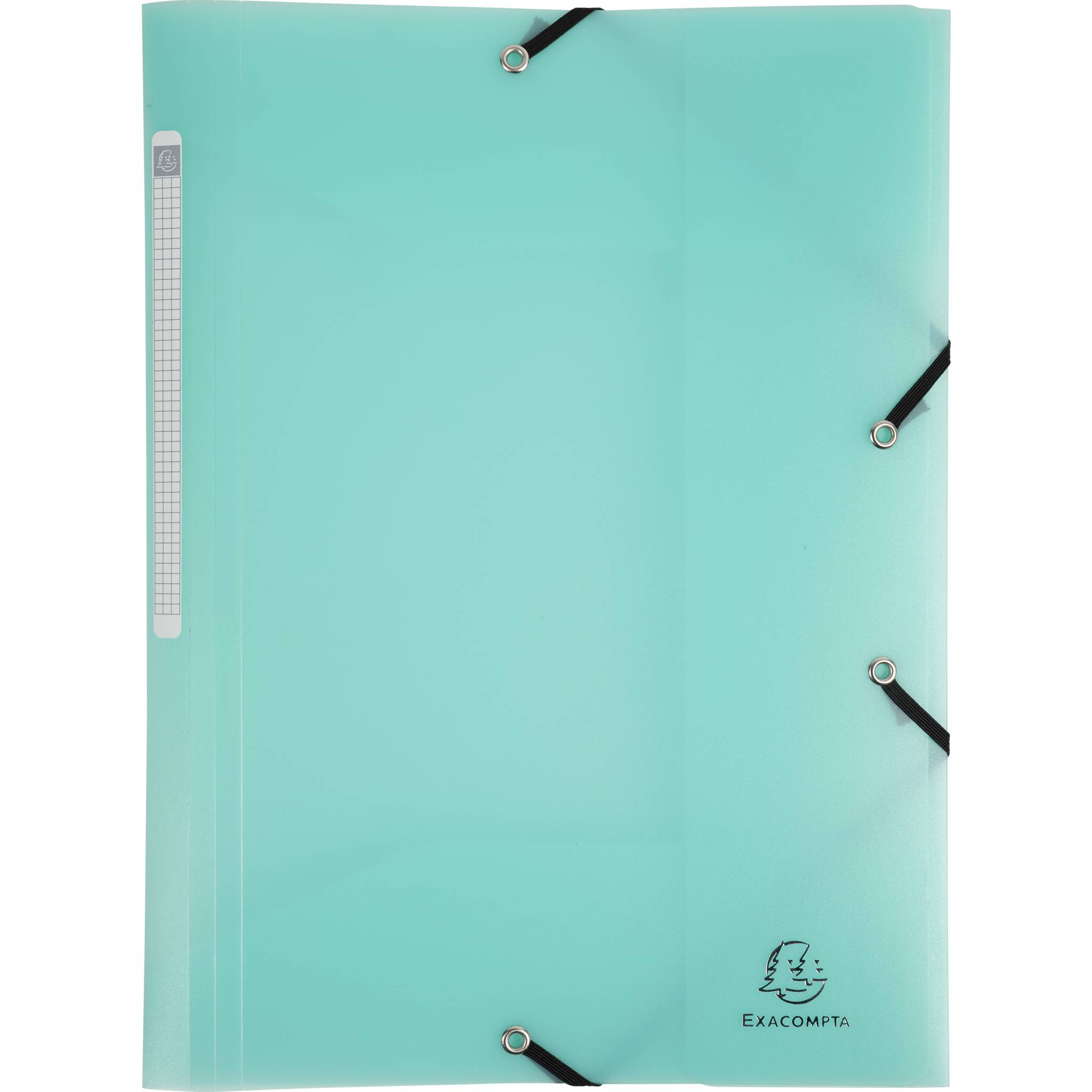 Exacompta 25x Sammelmappe A4 + Gummizug, 3 Klappen, PP, Pastellgrün, 55173E