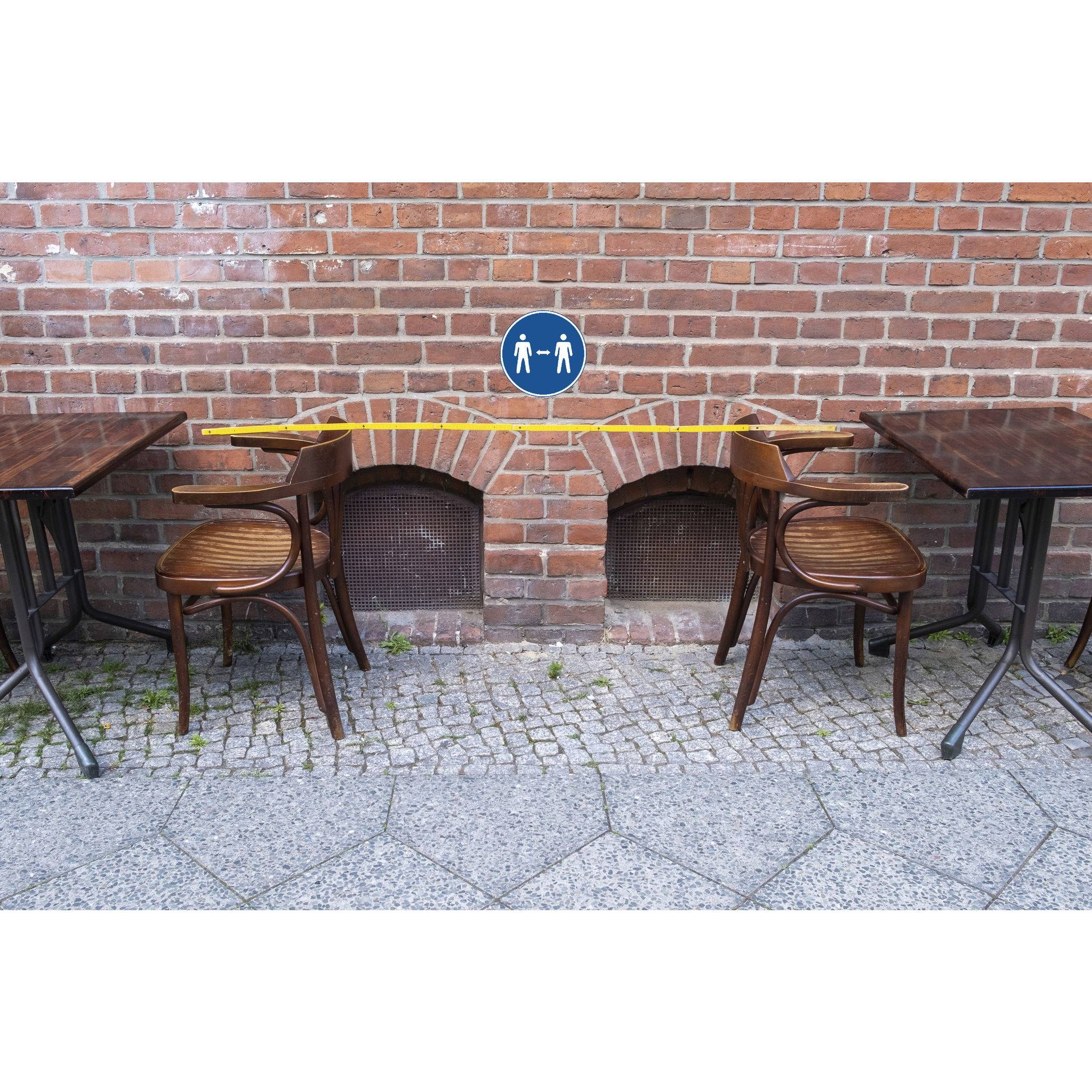 Exacompta Hinweisschild Abstand halten PVC selbstklebend 20 cm Blau 67020E