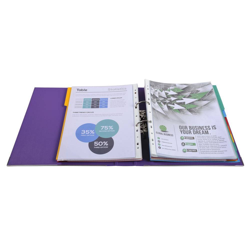 Exacompta 10x Ordner Prem'Touch außen PP Rücken 50mm 32x30cm A4 Maxi Lila 53157E