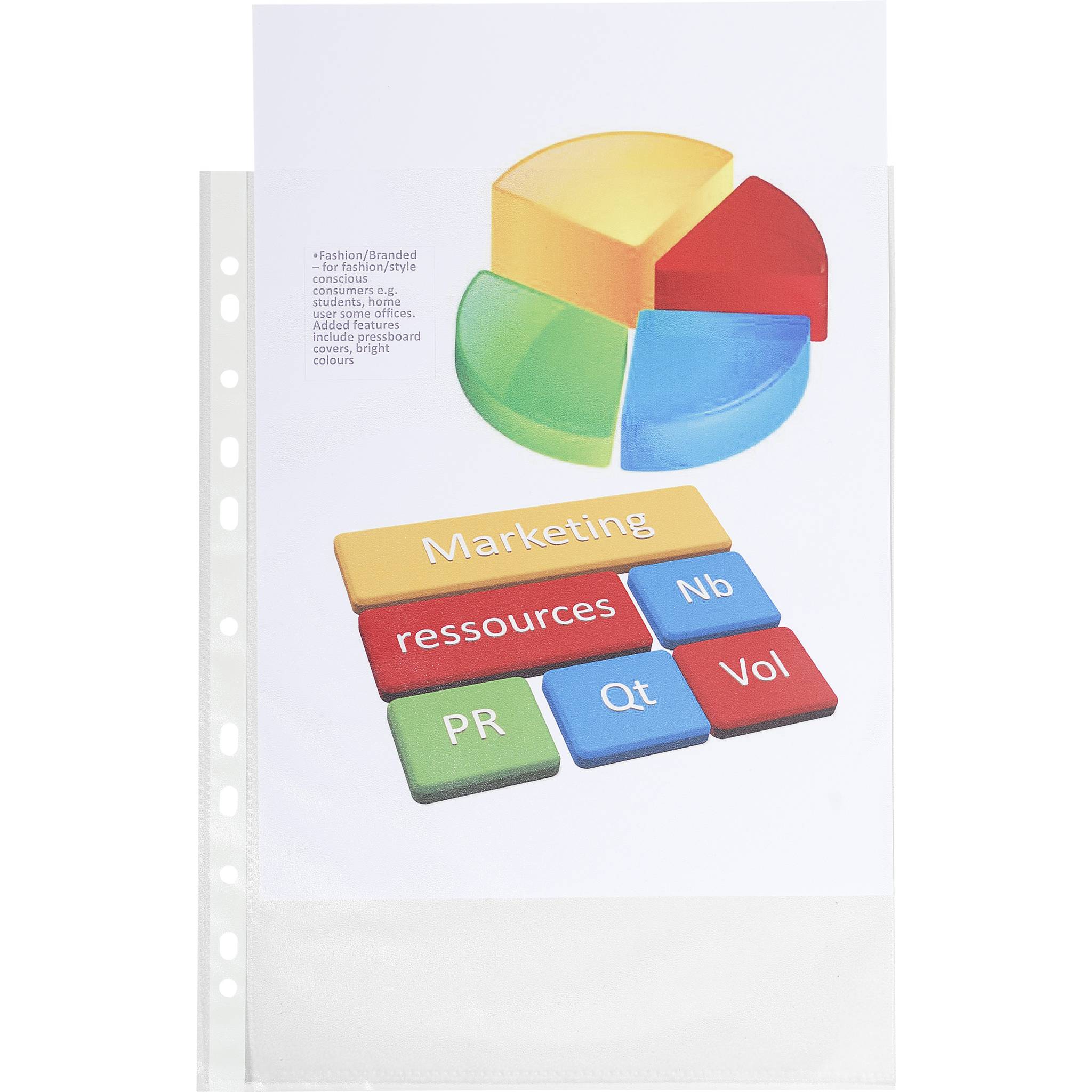 Exacompta 20x Pack 50 Prospekthüllen gelocht genarbtem PP 50µ A4 Kristall 5150E