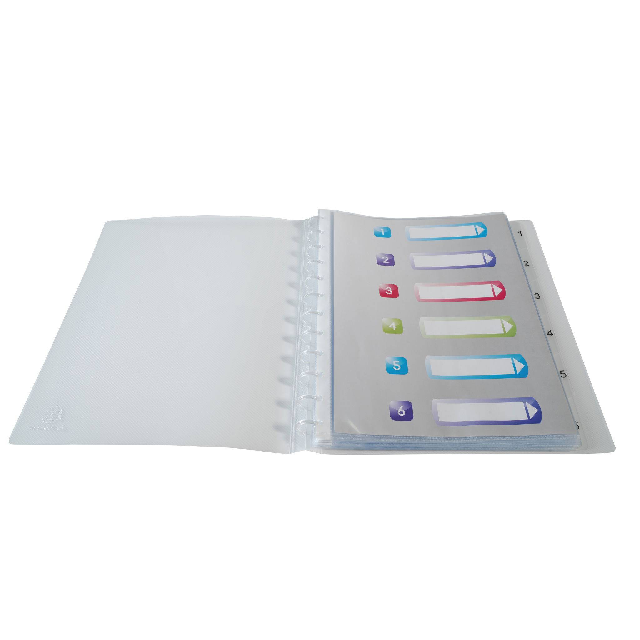 Exacompta 4x Sichtmappen Ringen 30 herausnehmbaren Hüllen Kristall 86320E