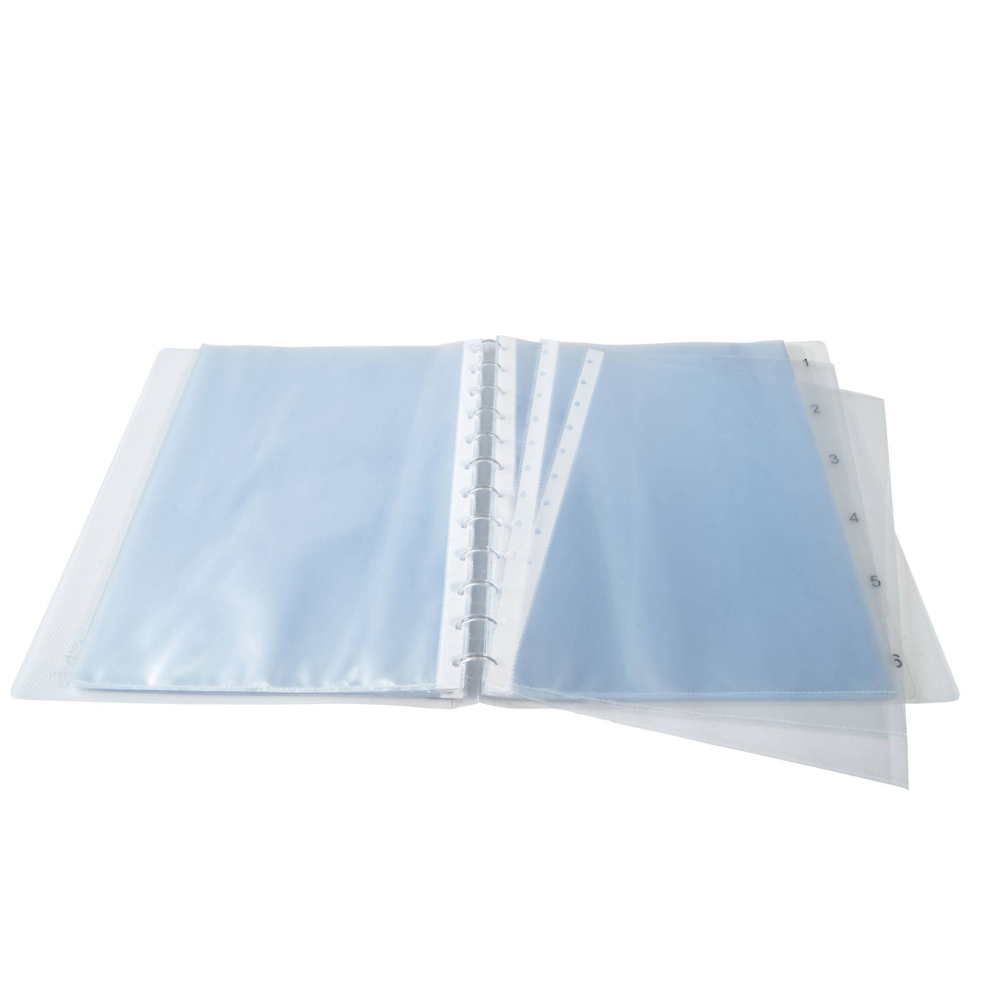 Exacompta 4x Sichtmappen Ringen 30 herausnehmbaren Hüllen Kristall 86320E