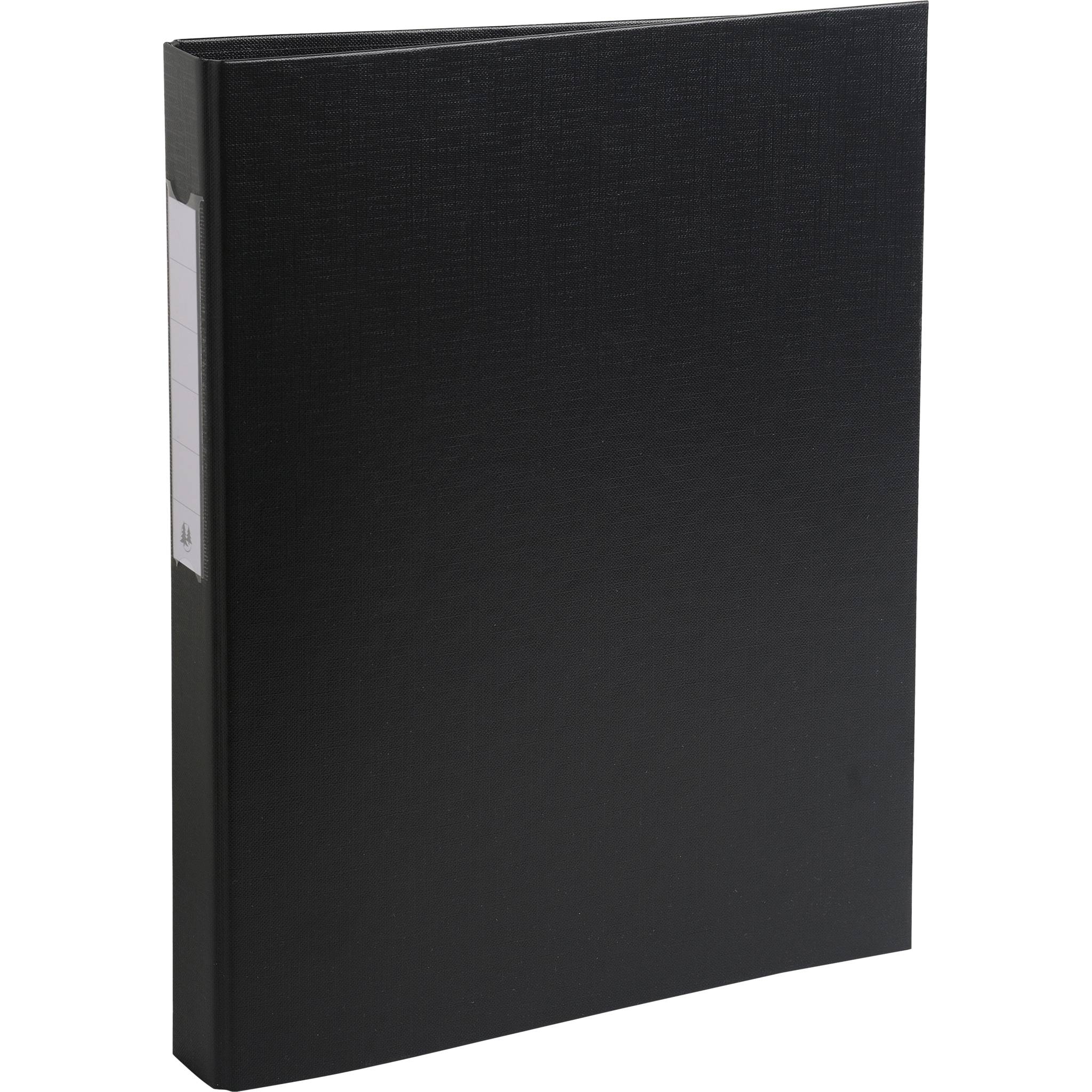 Exacompta 10x Ringbuch Karton PP 2Ring 25mm rund Rücken 40mm A4 Schwarz 54381E