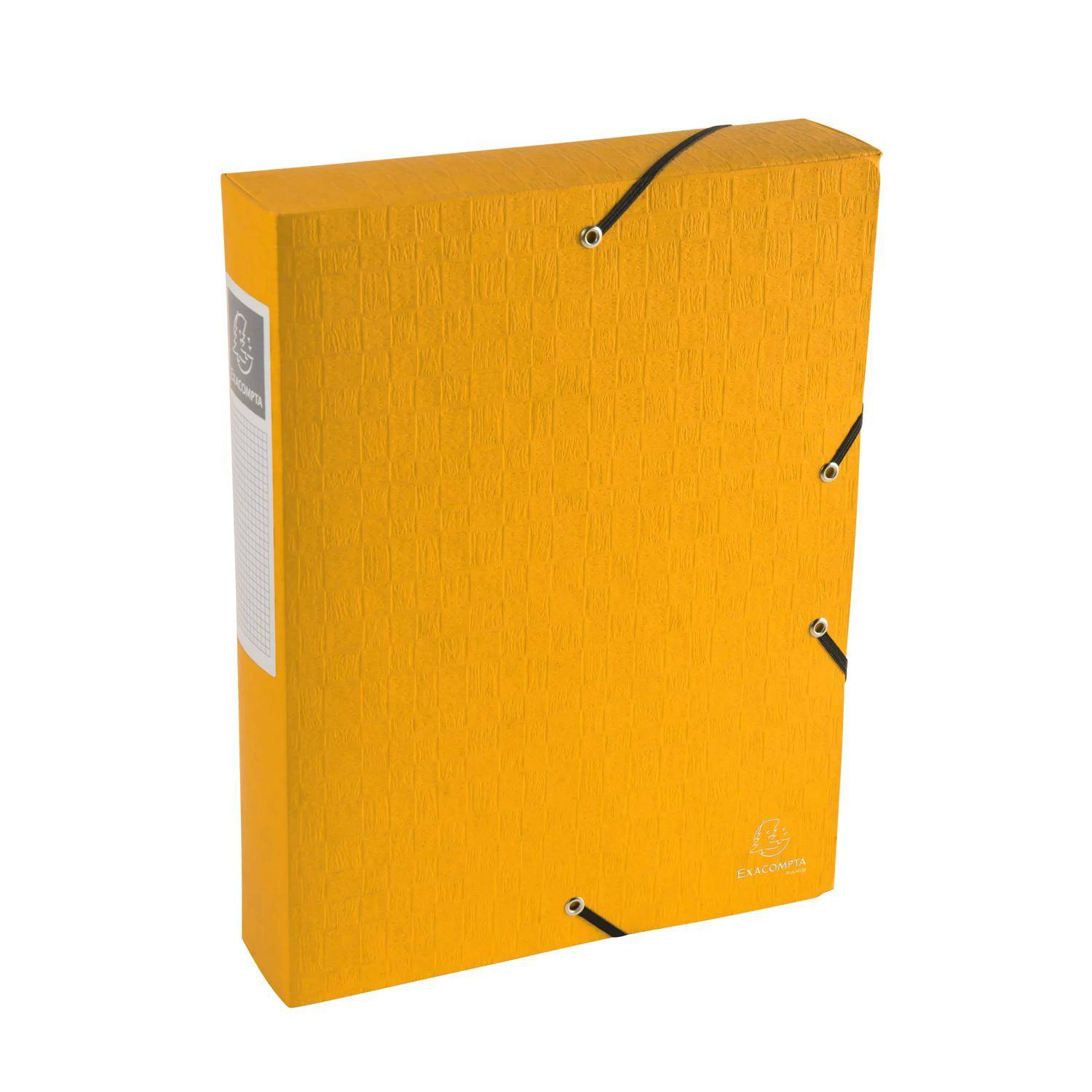 Exacompta 10x Archivboxen Rücken 60mm +Etikett Karton 600g/qm A4 sortiert 50910E