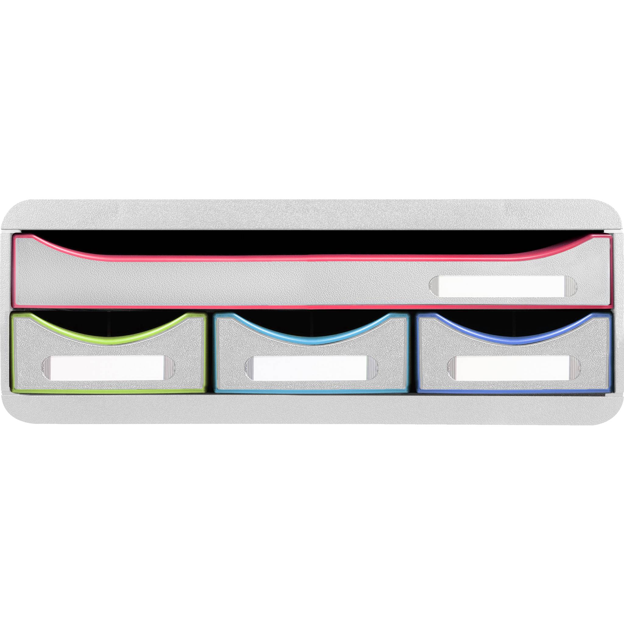 Exacompta TOOLBOX, Ablagemodul mit 4 Schubladen - Weiss/Harlekin - 319913D