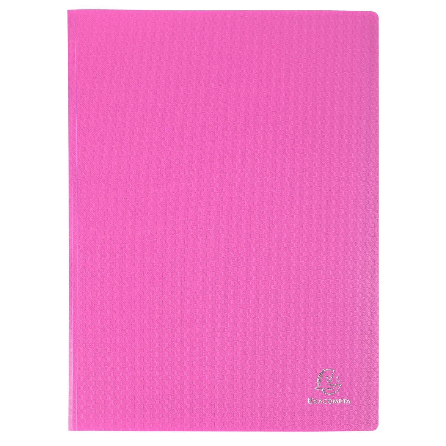 Leuchtend rosa leeres Notizbuch oder Ordner mit kleinem 