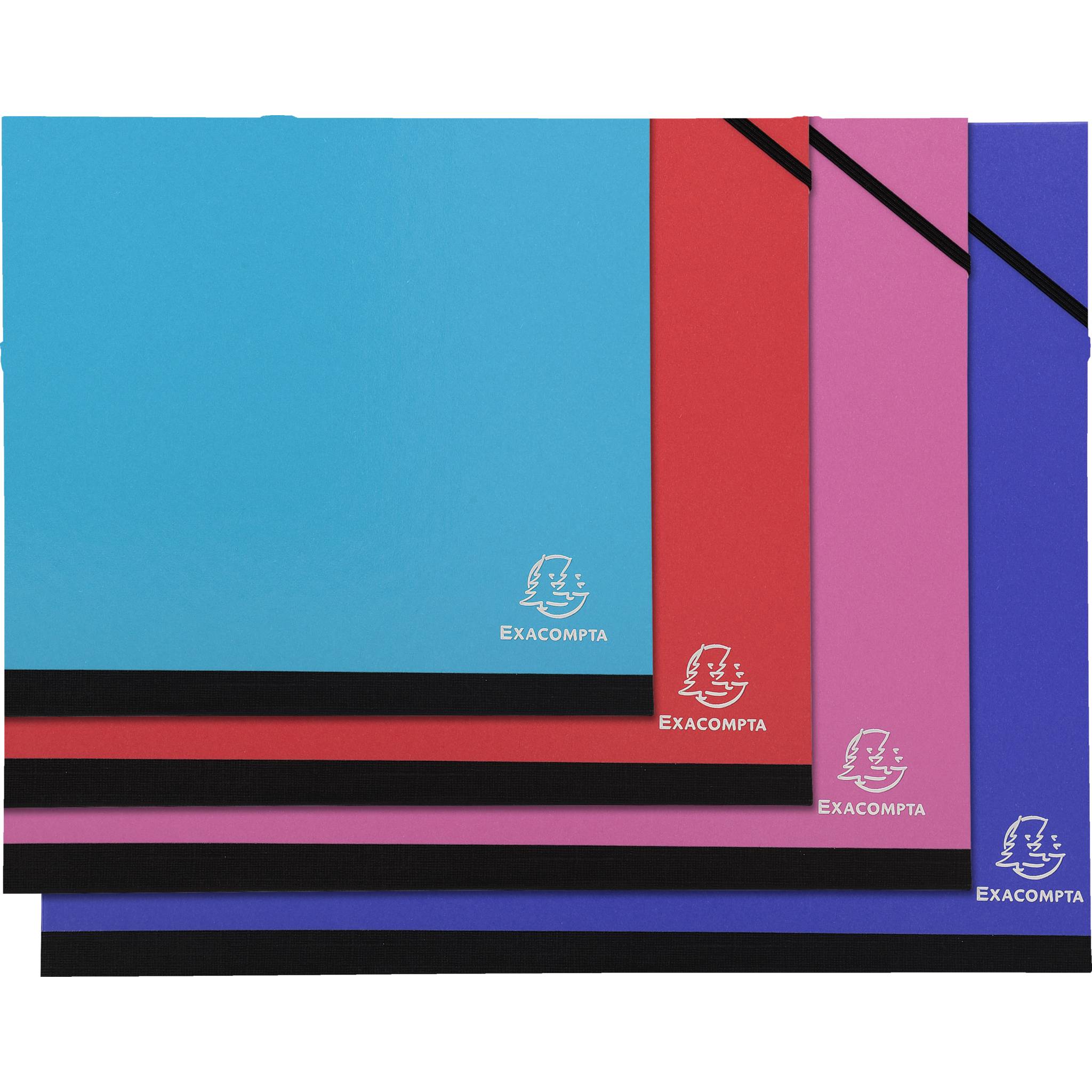 Exacompta 5x Zeichenmappe + Gummizugverschluss 28x38cm, B4, sortiert, 25529E