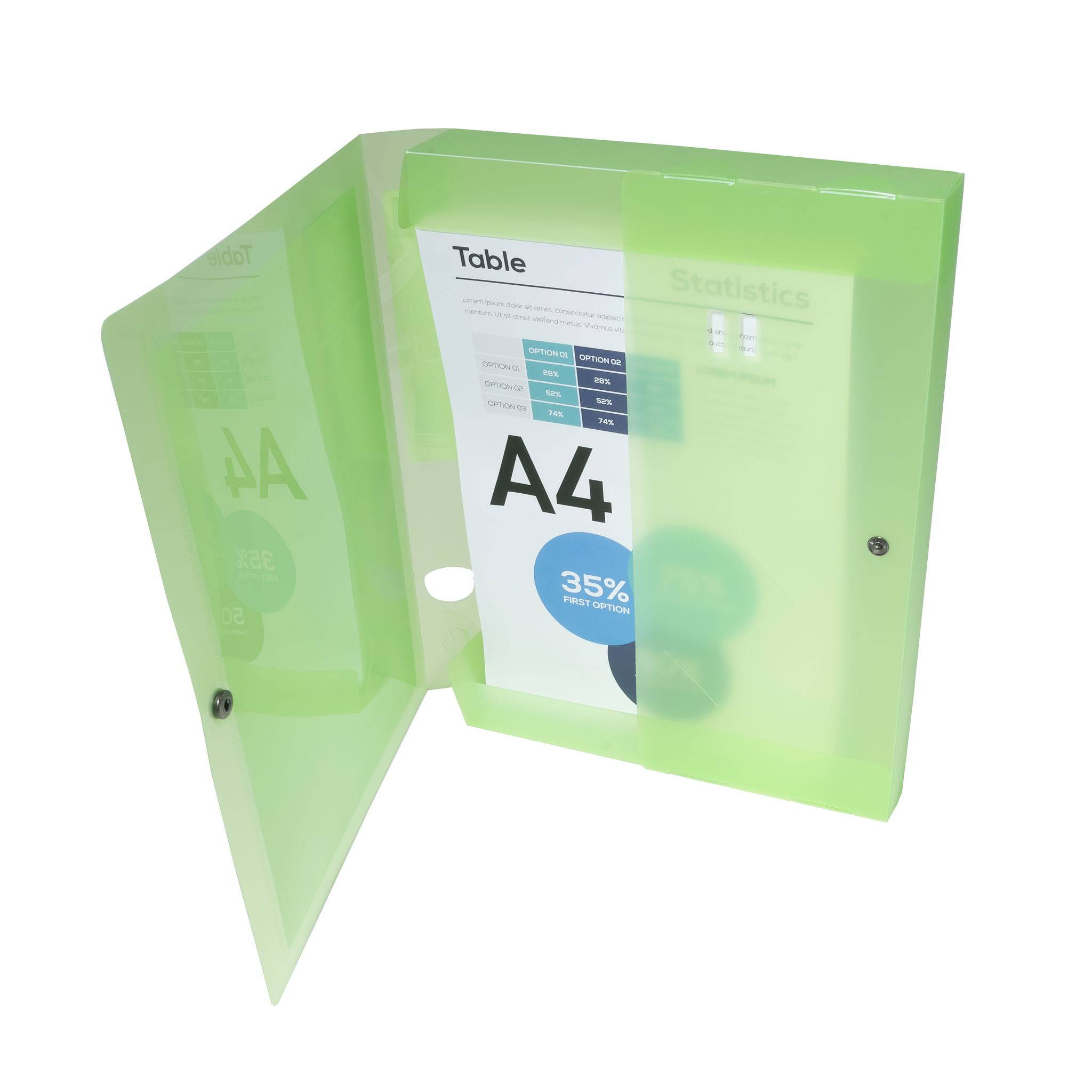 Exacompta 5x Archivbox + Knopf PP 700µ, Rücken 40mm, A4, sortiert, 59989E