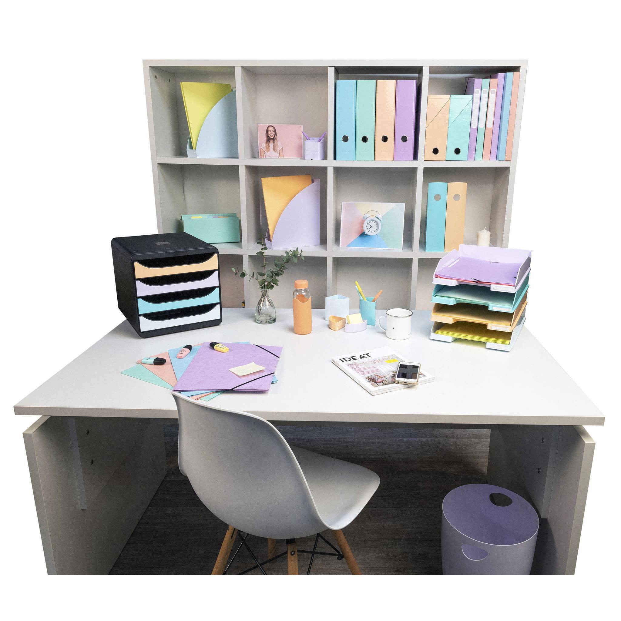 Exacompta 6x Stehsammler MAG-CUBE, Aquarel - Pastellgrün - 18263D