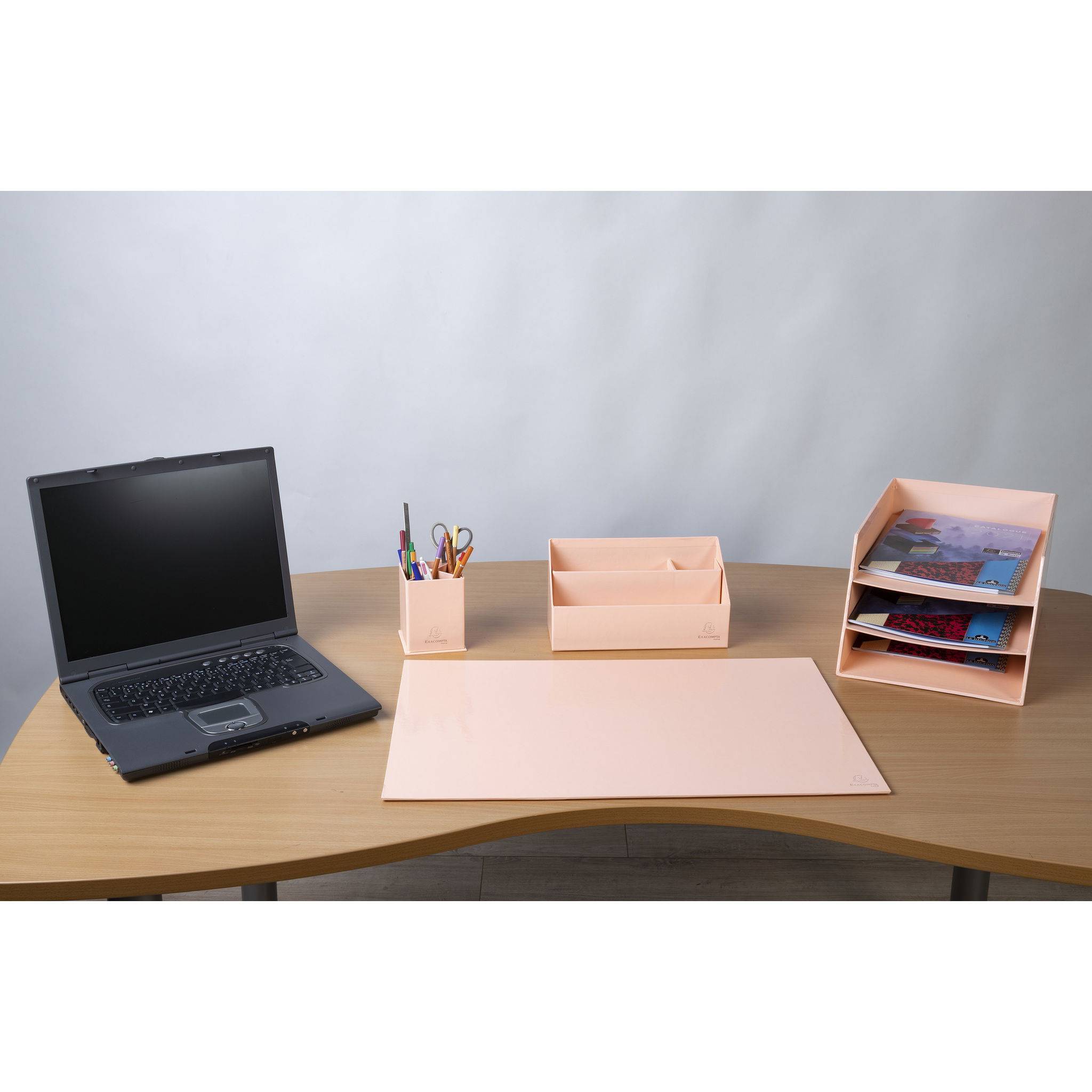 Exacompta 8x Schreibunterlage aus Karton, Serie Aquarel - Korallenrot - 60161D