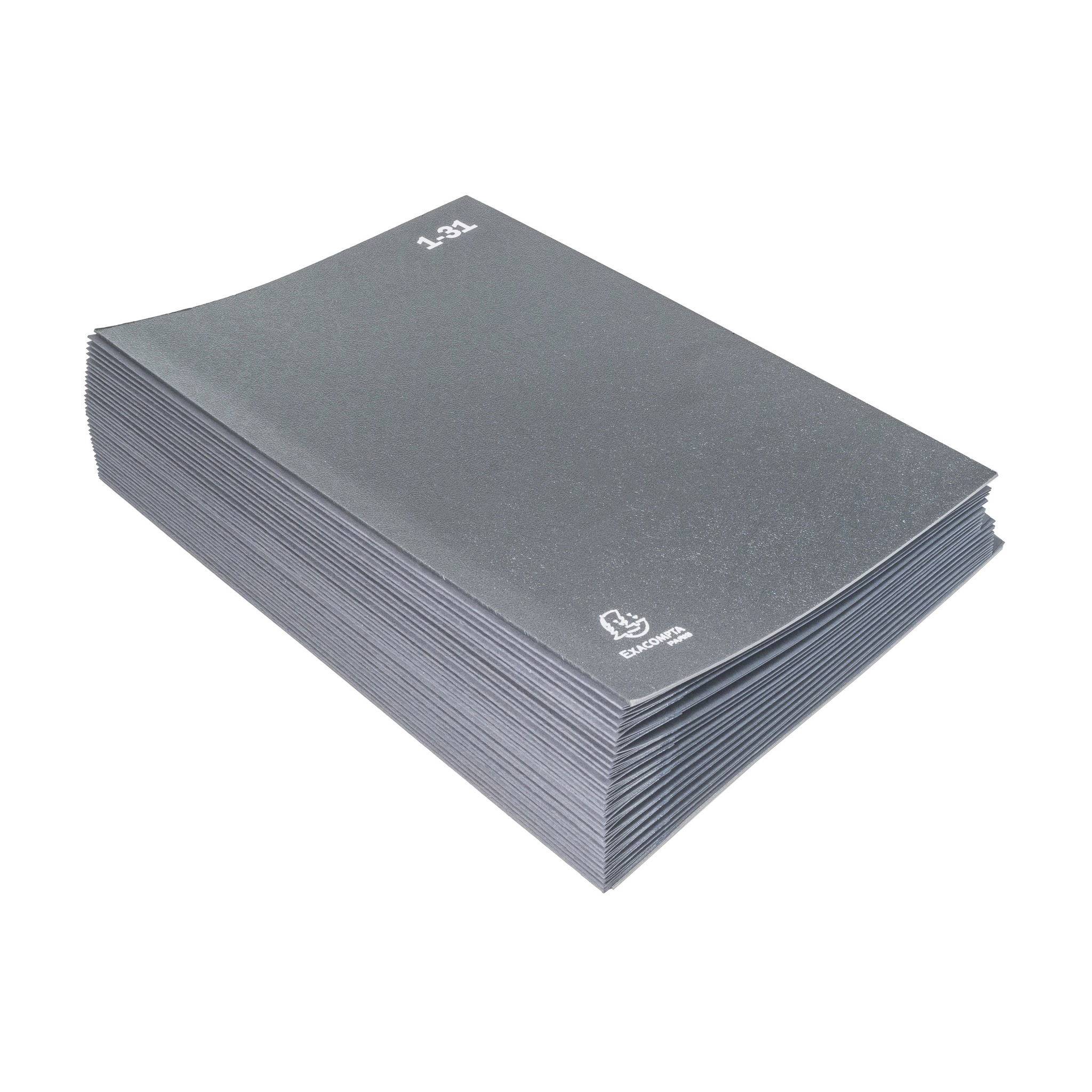 Exacompta 6x Pultordner Ordnungsmappe 32 Fächern RCKarton 1-31 A4 Schwarz 57032E