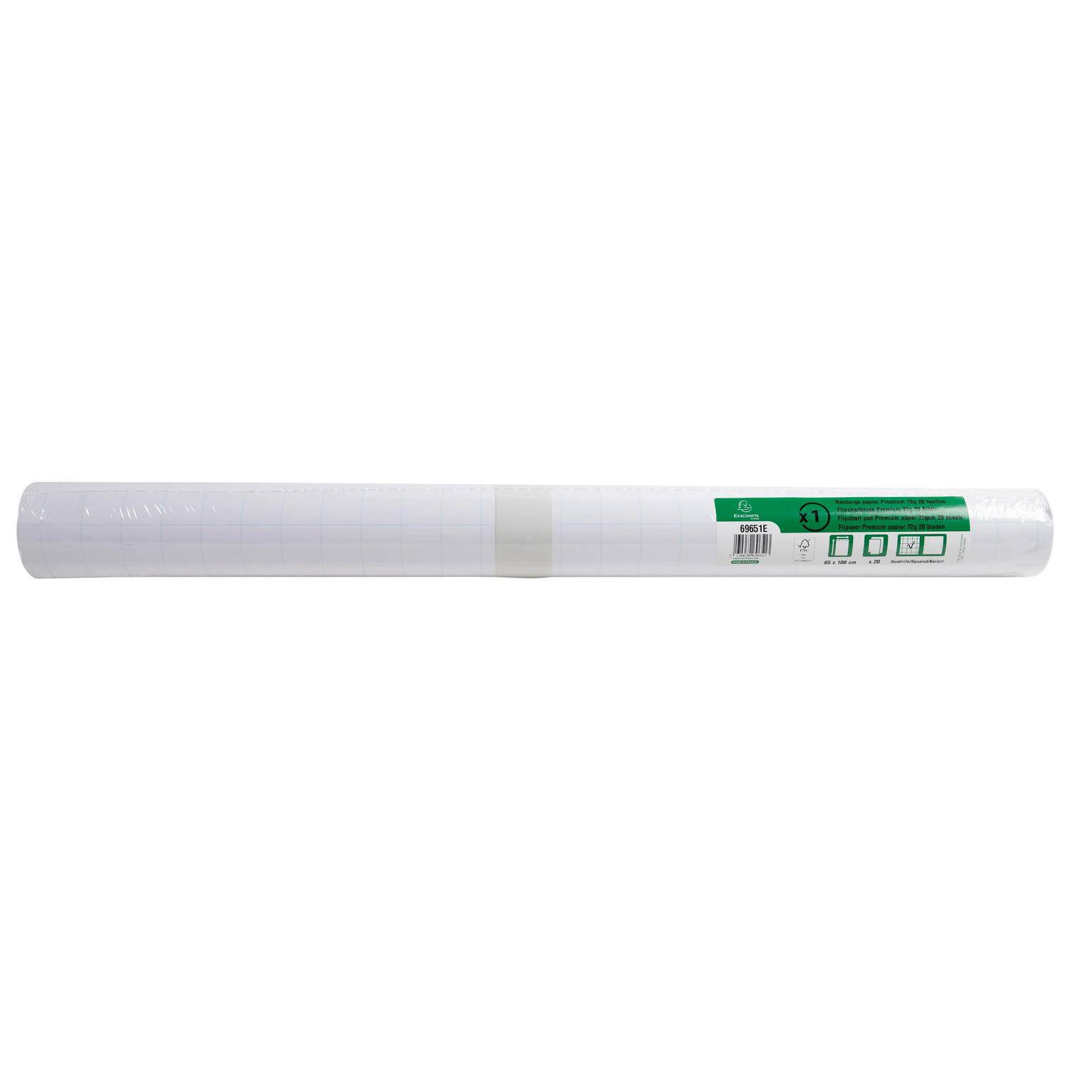 Exacompta 5x Flipchartblock Mikroperforierung kariert 20 Blatt 65x100cm 69651E