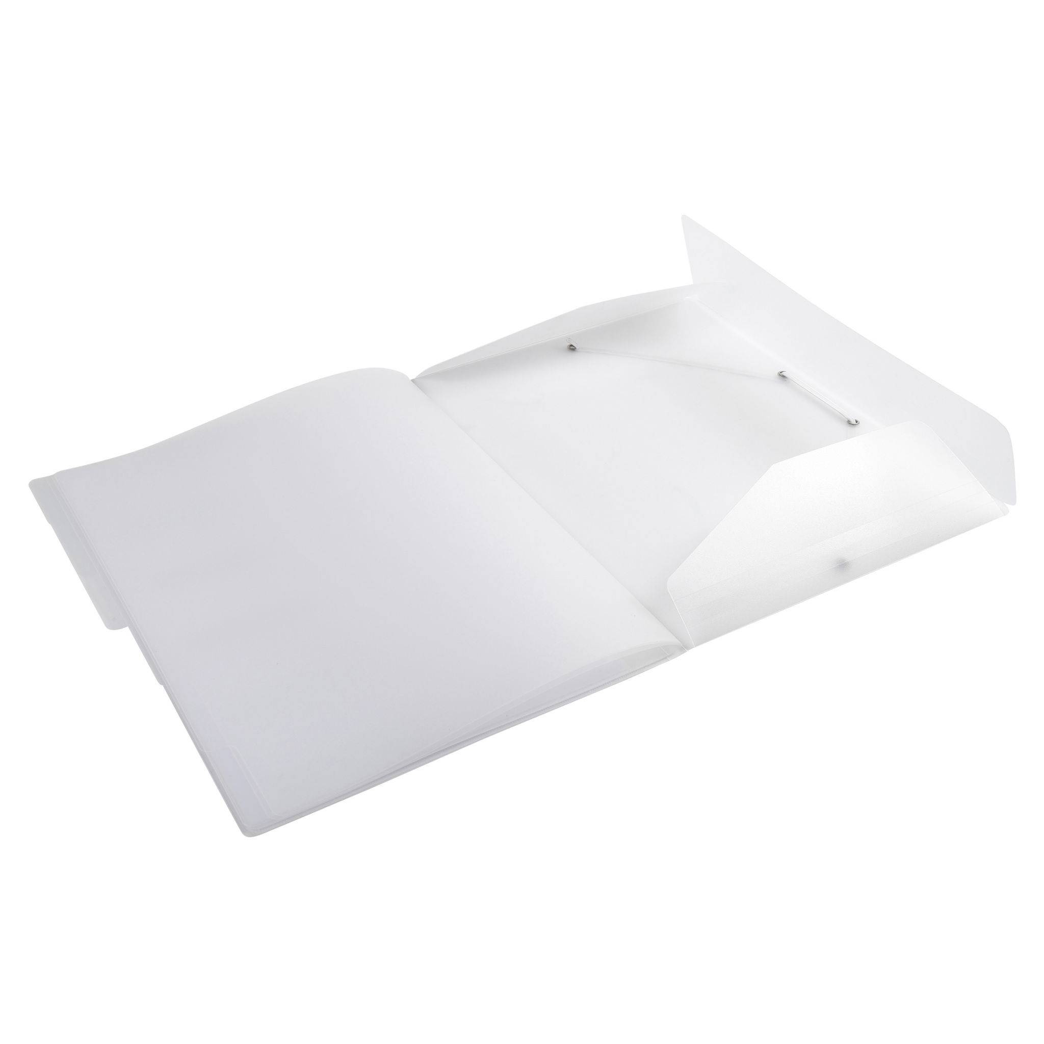 Exacompta 10x Ordnungsmappe RC-PP 500µ 3 Klappen 8 Fächer A4 Transparent 56187E