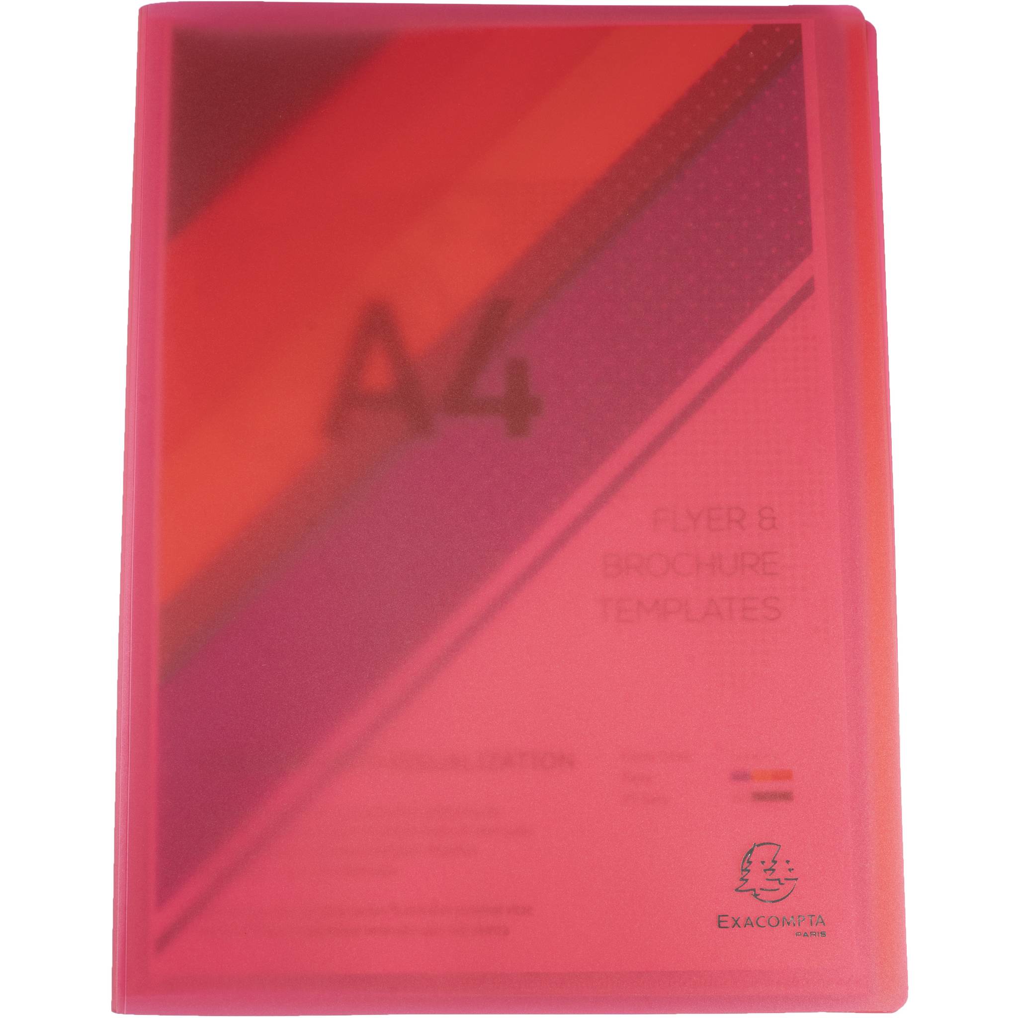 Exacompta 12x Sichtmappe PP 500µ + 30 Hüllen , A4, Rot, 85365E