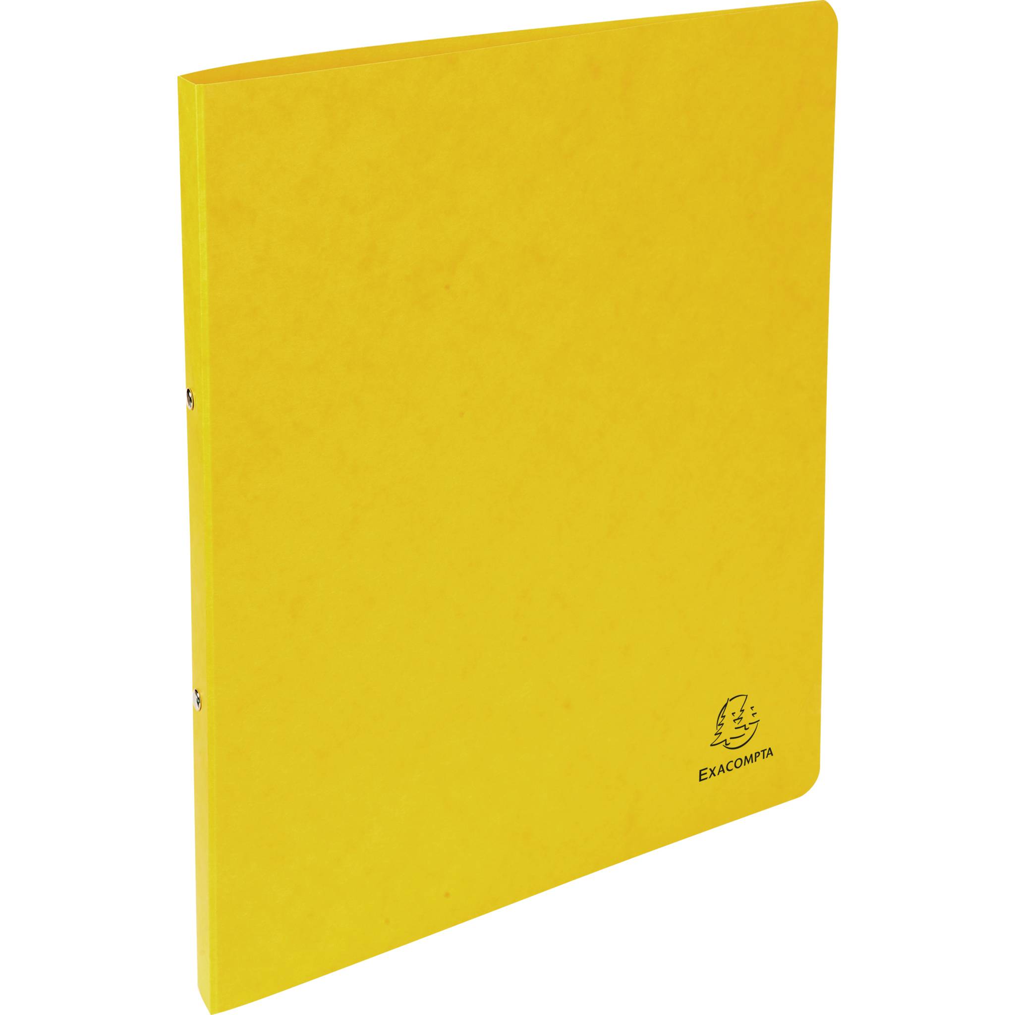 Exacompta 10x Ringhefter Karton 355g 2Ring 15mm Rücken 20mm A4 Gelb 54259E