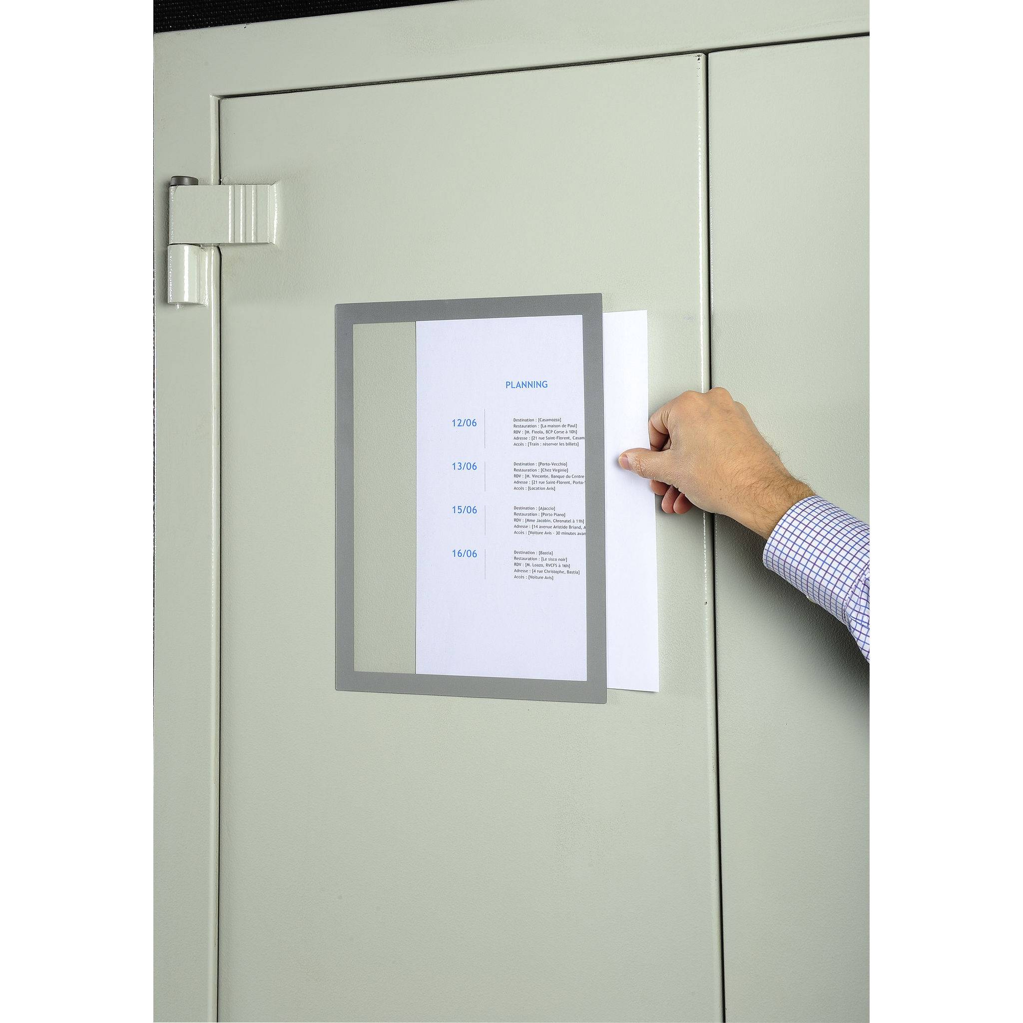 Exacompta 5x Magnetische Wandhülle A4 - Silber - 39200E