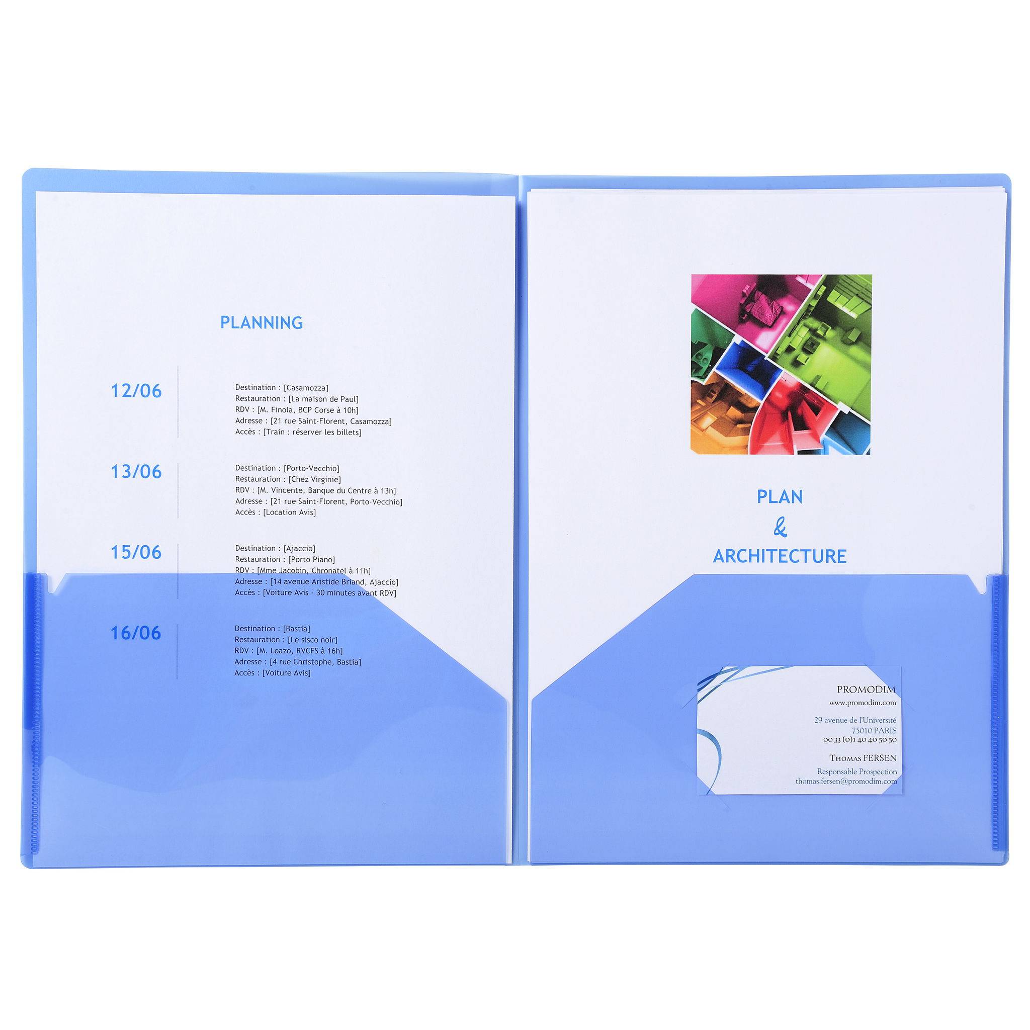 Exacompta 2x Präsentionmappen PP 200µ A4 A3 farbig sortiert 3960E