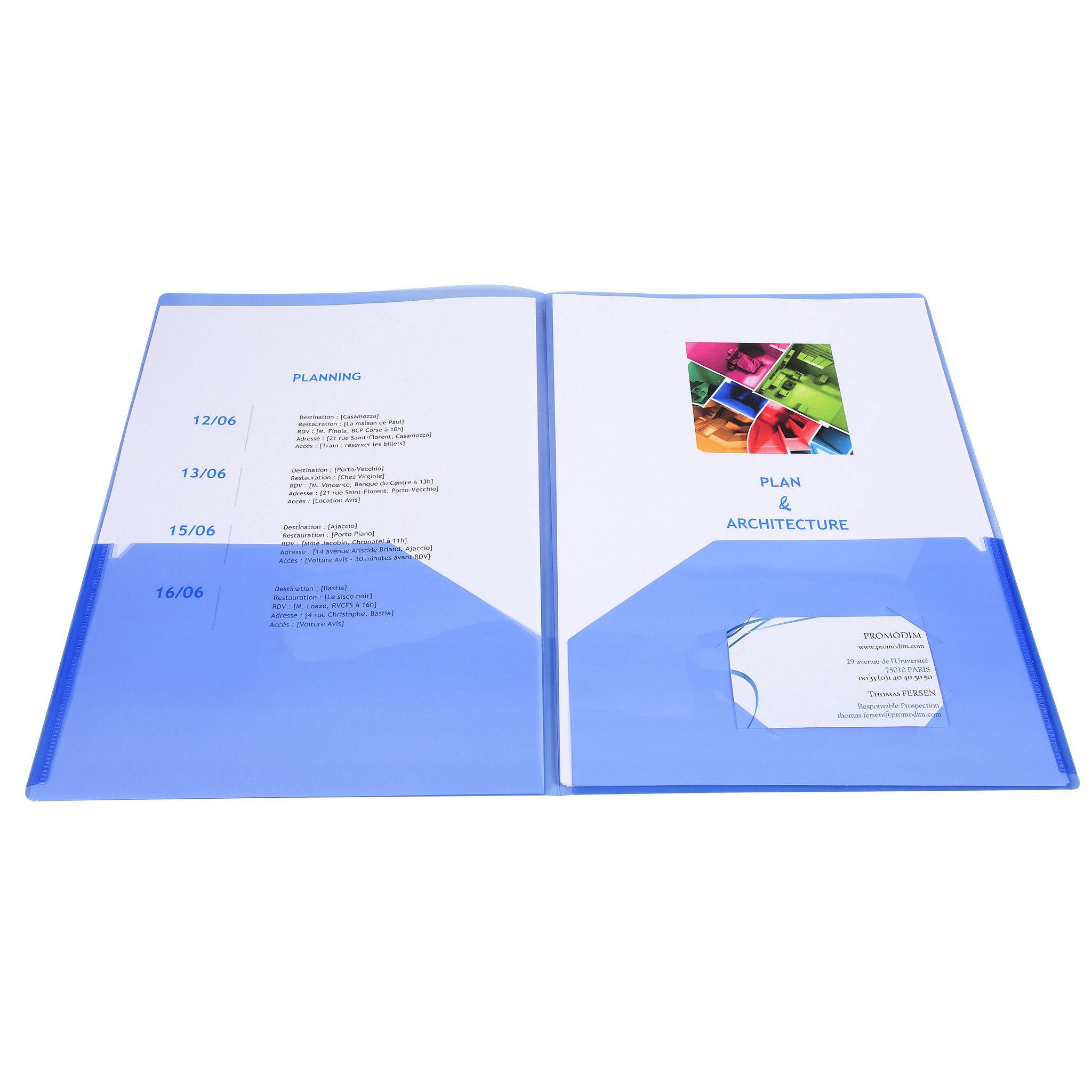 Exacompta 2x Präsentionmappen PP 200µ A4 A3 farbig sortiert 3960E