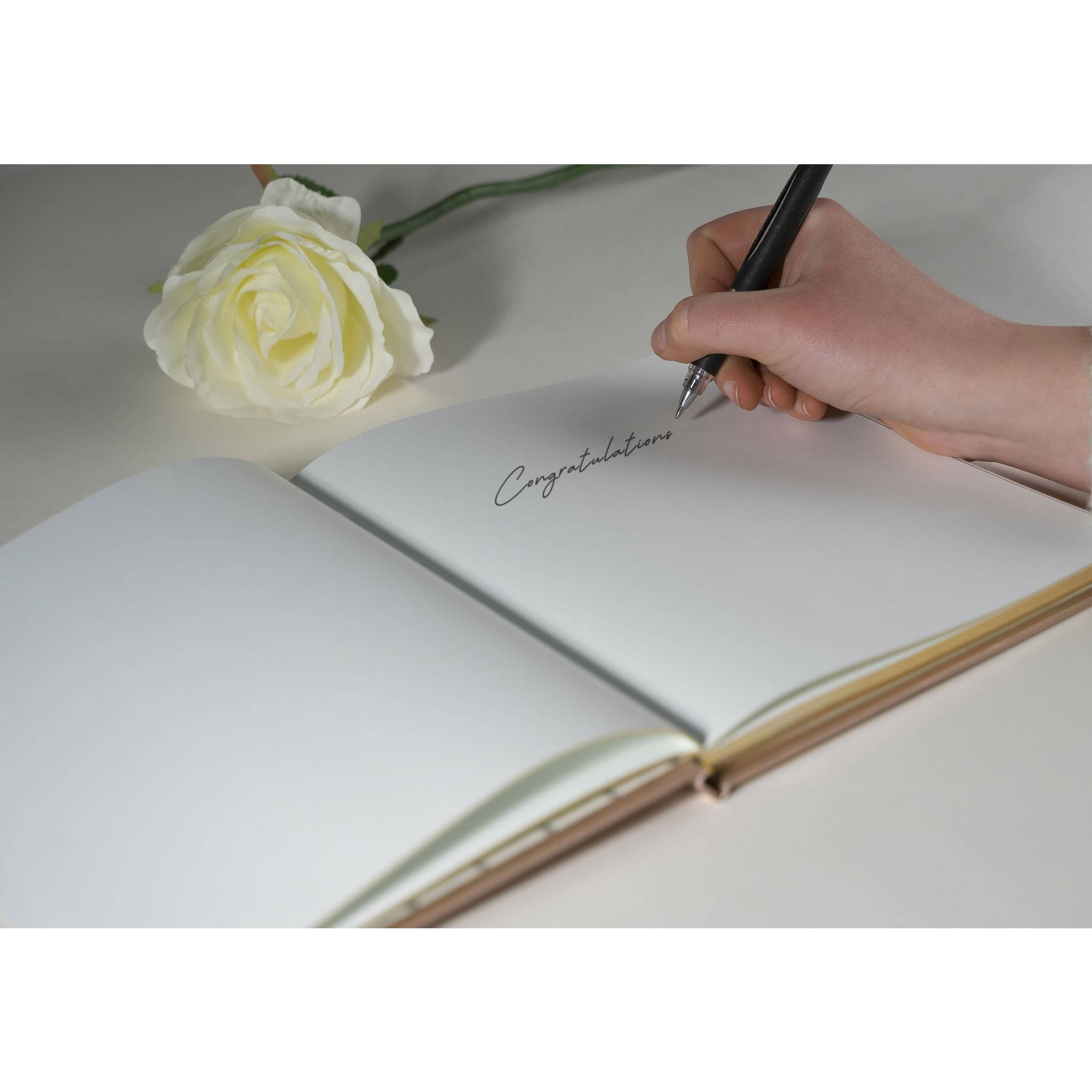 Exacompta 5x Gästebuch Balacron Shiny 70 Blatt weiß 21x19 cm sortiert 984E