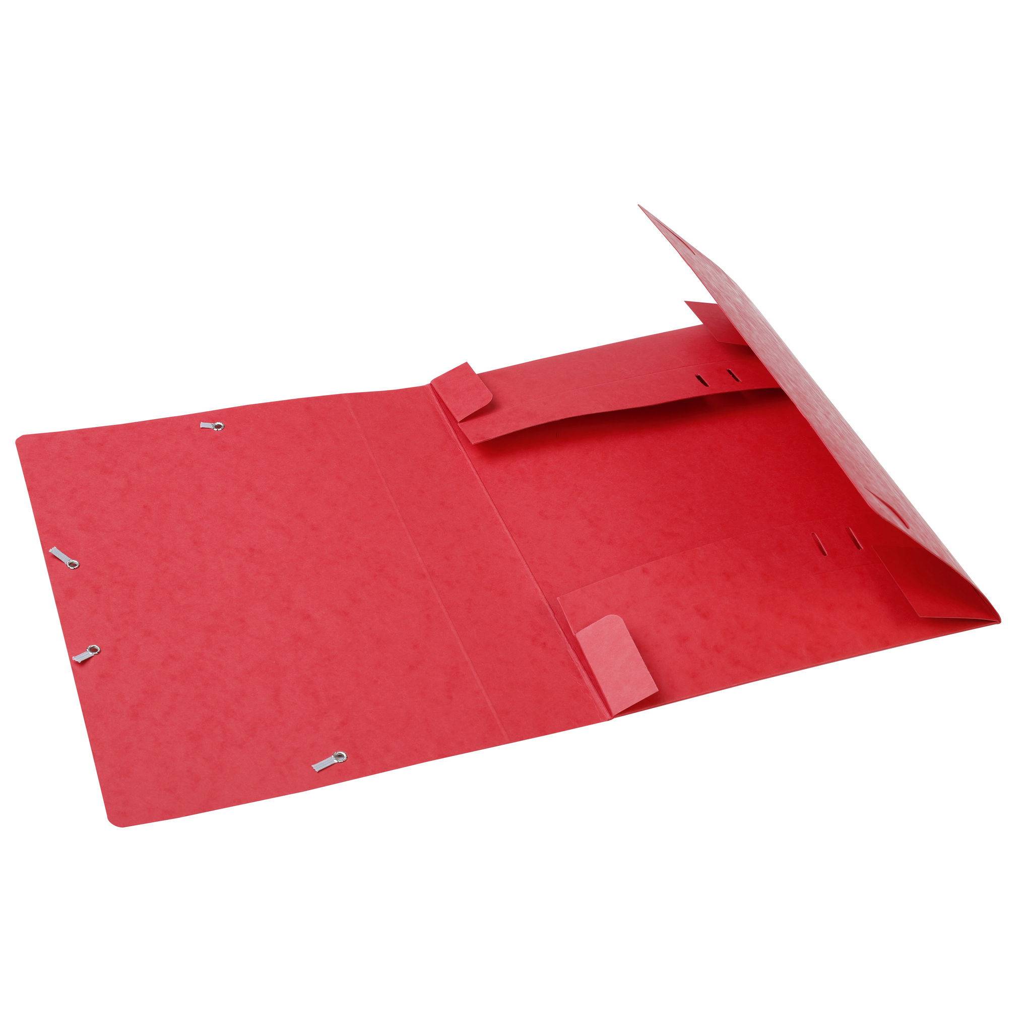 Exacompta 10x Archivbox Rücken 60mm Karton + 3 Klappen Gummizug A4 Rot 16009H