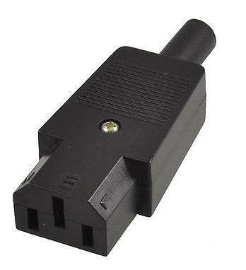 IEC Netzadapter C13 Stecker C13 Buchse gerade Schwarz