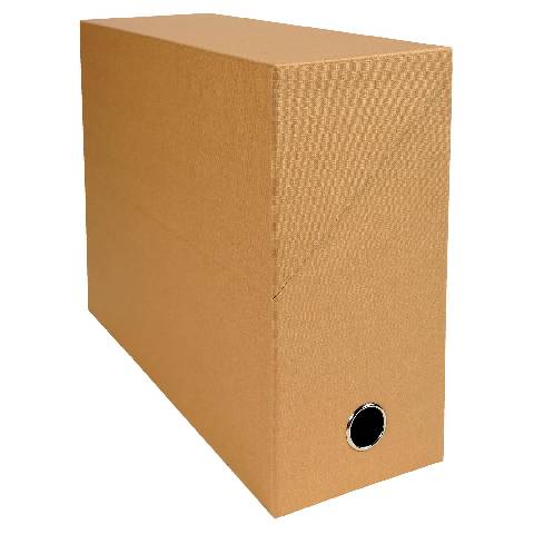 Exacompta 5x Transferbox Rücken 120mm gerilltes Papier - Havanna - 89428E