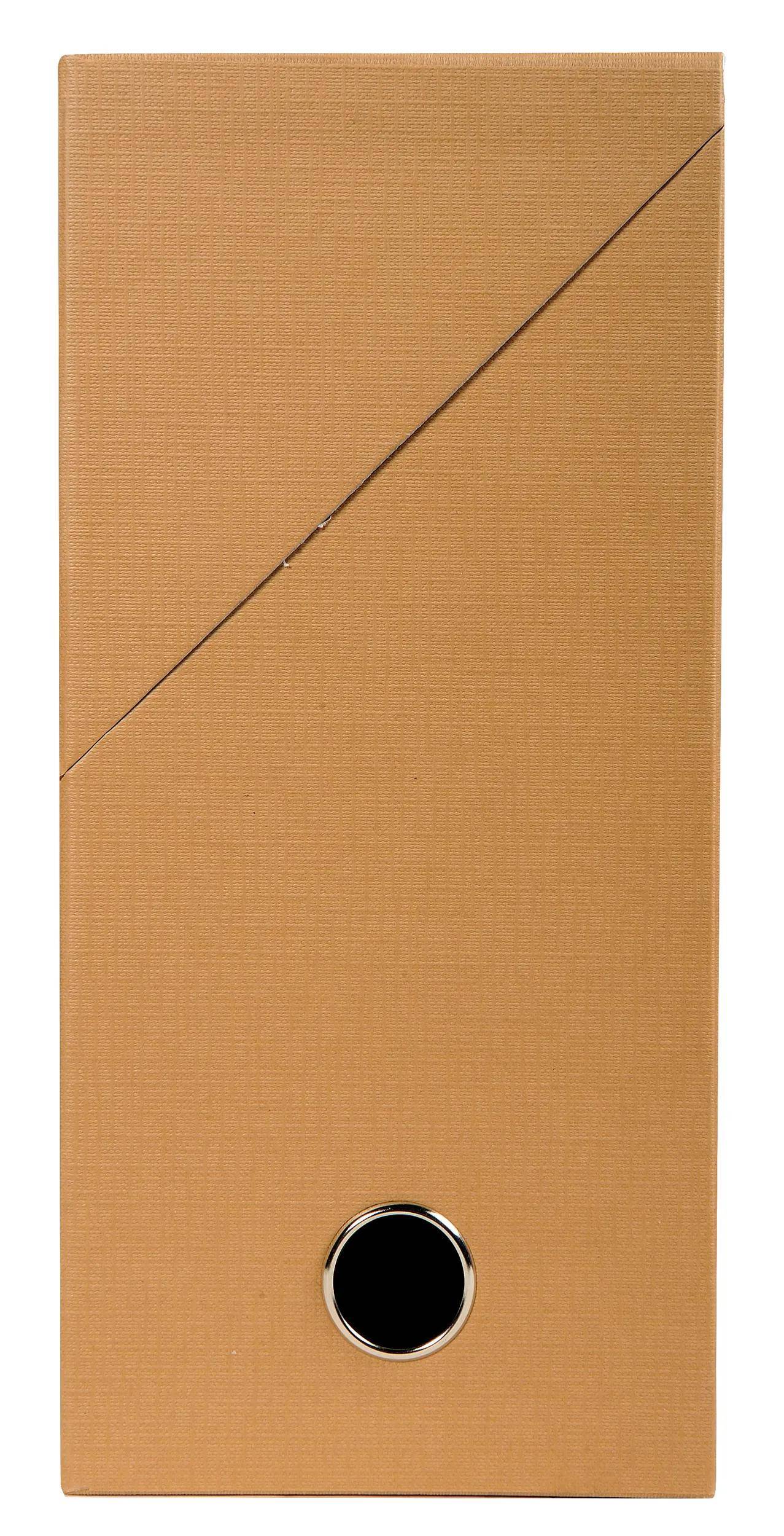 Exacompta 5x Transferbox Rücken 120mm gerilltes Papier - Havanna - 89428E