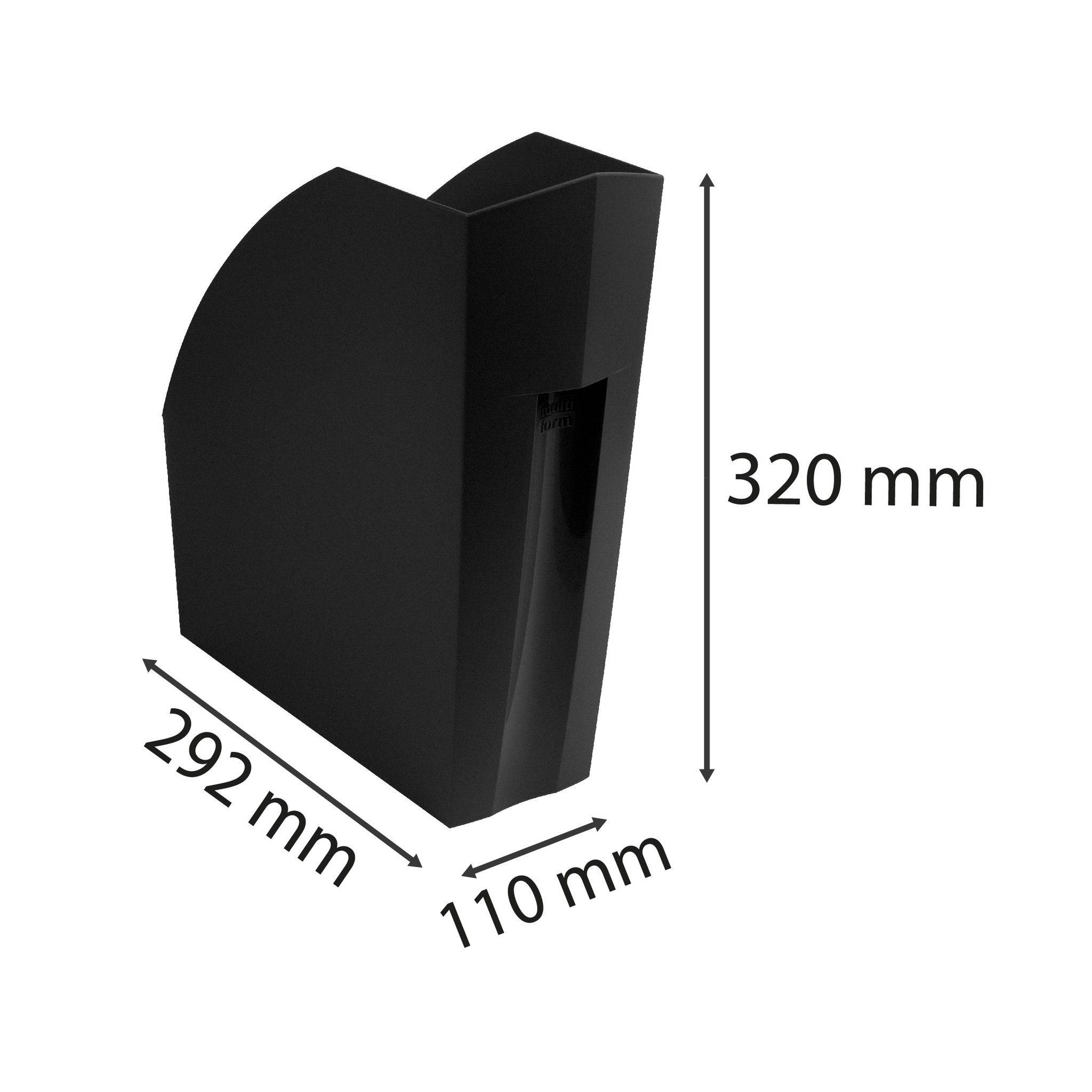 Exacompta 3x Stehsammler THE MAGAZINE, EcoBlack - Schwarz - 180014D