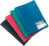 ELBA Sichtbuch ''Memphis'', DIN A4, mit 80 Hüllen, farbig sortiert: blau, schwarz, rot, grün