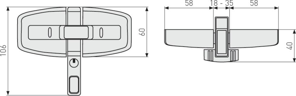 ABUS Fenster-Zusatzsicherung DFS95B braun gleichschl. AL0125