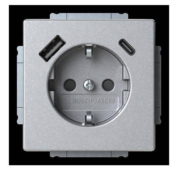 Busch-Jaeger SCHUKO Steckdose 20 EUCB2USBAC-83