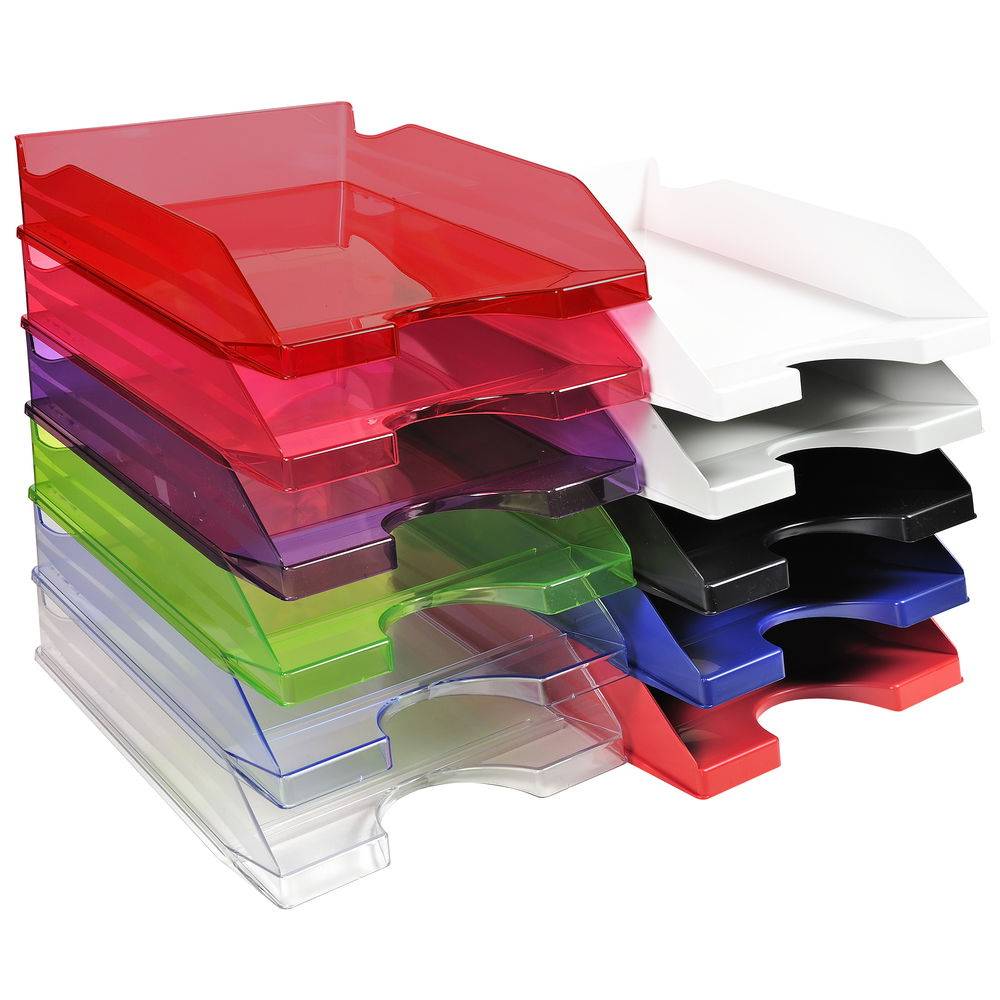 Exacompta 10x Briefablage Ecotray, Linicolor - Schwarz - 123014D