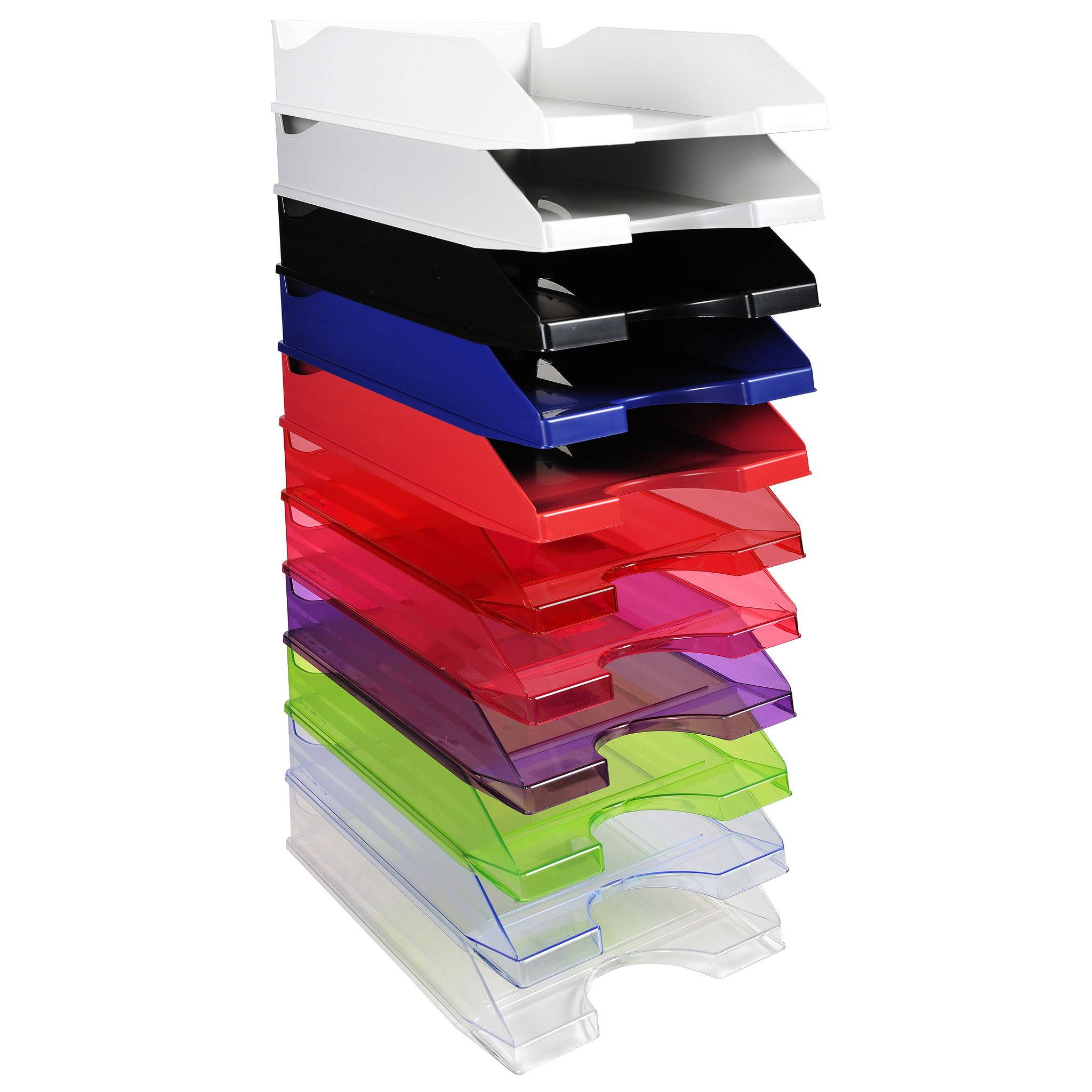 Exacompta 10x Briefablage Ecotray, Linicolor - Schwarz - 123014D