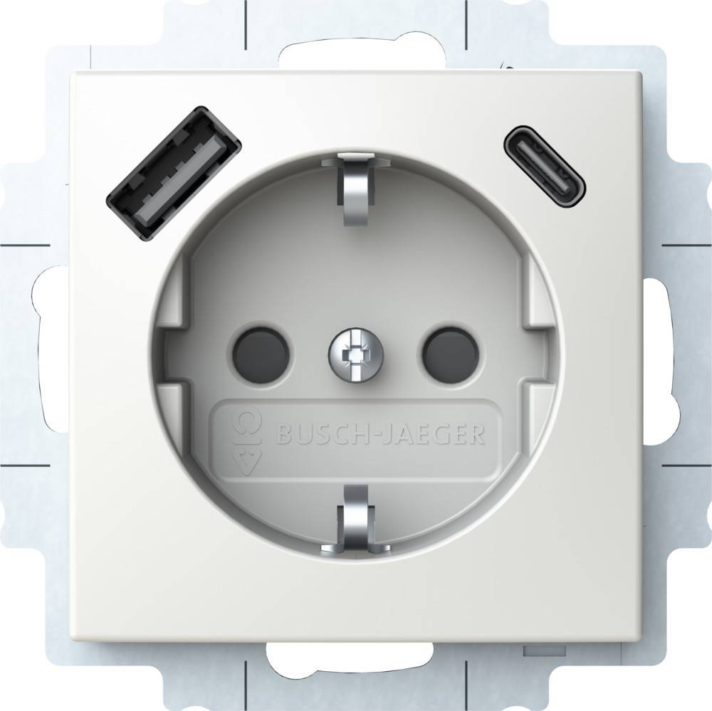 Busch-Jaeger SCHUKO Steckdose 20 EUCB2USBAC-914