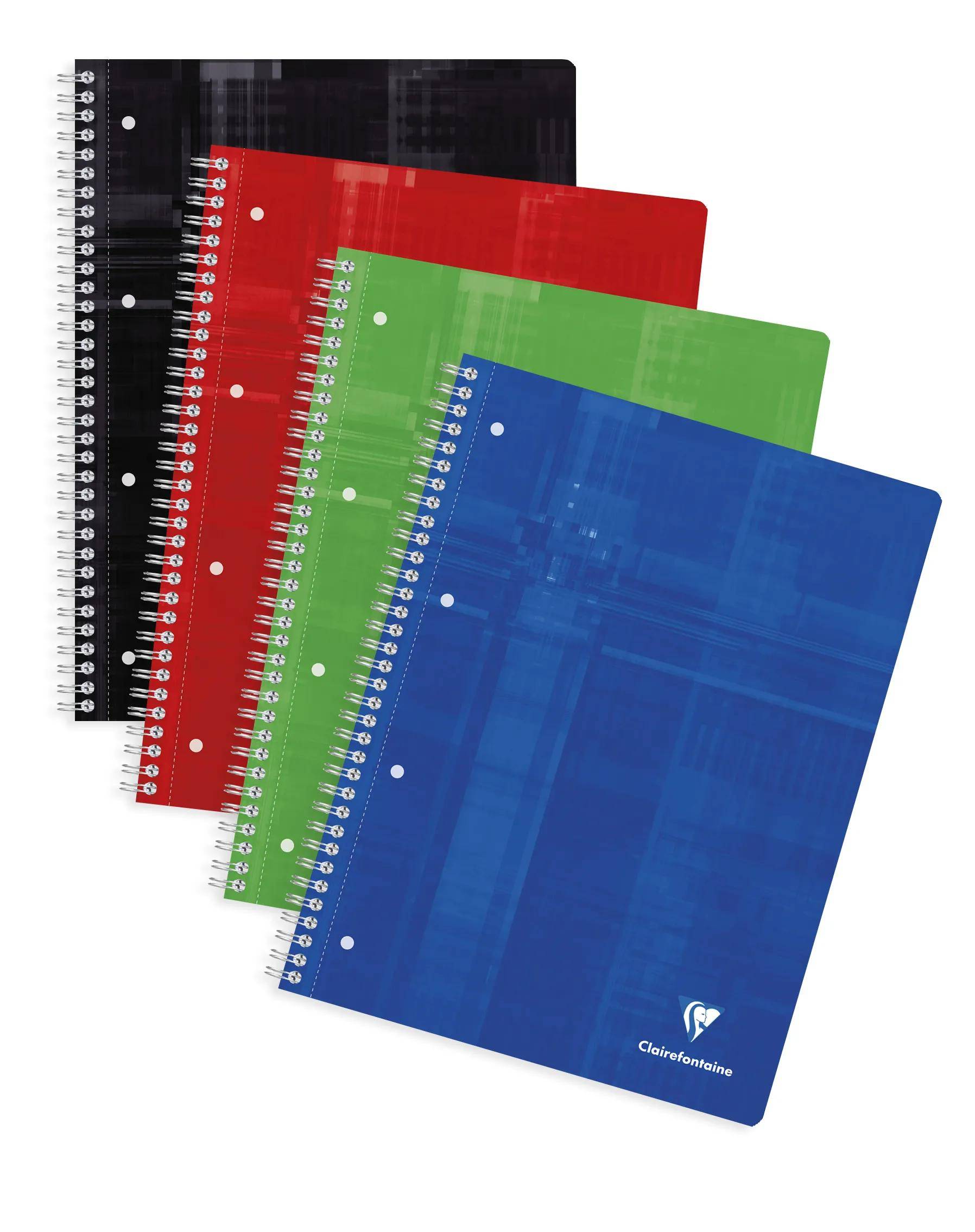 Clairefontaine 5x Collegeblock A4+ 80 Blatt französische Lineatur Sortiert 8251C