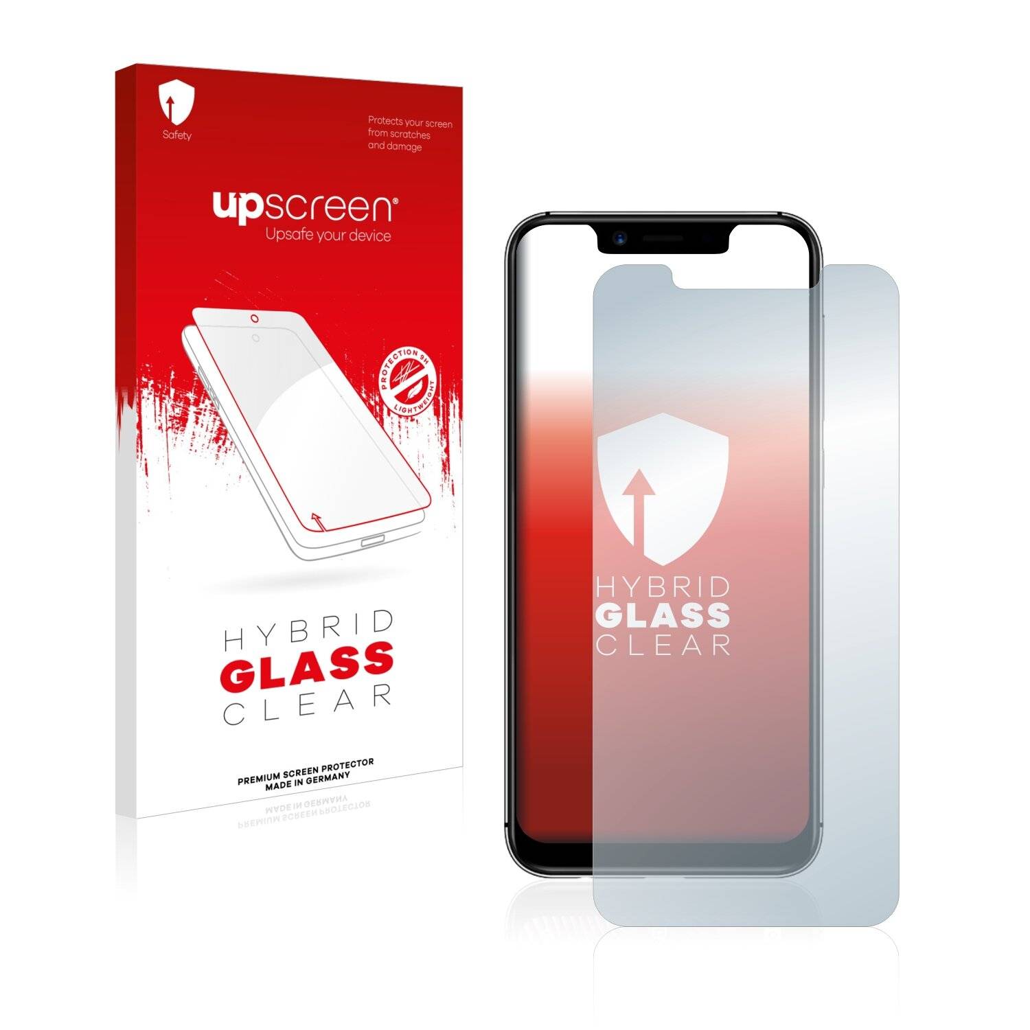 upscreen Hybrid Glass Clear Premium Schutzglas Folie für Umidigi A3